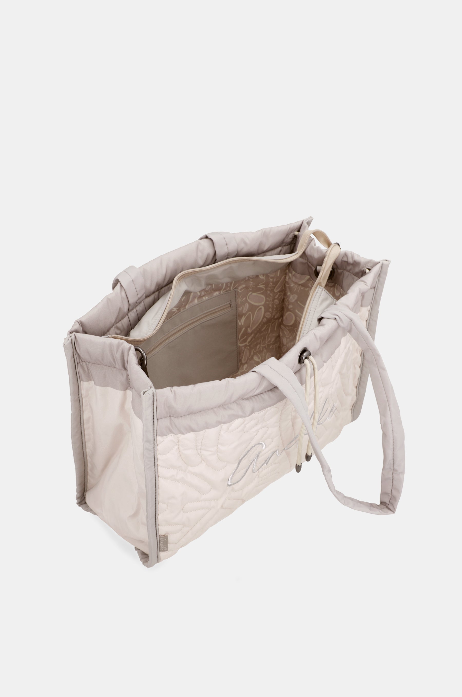 Weiße gepolsterte Strandtasche