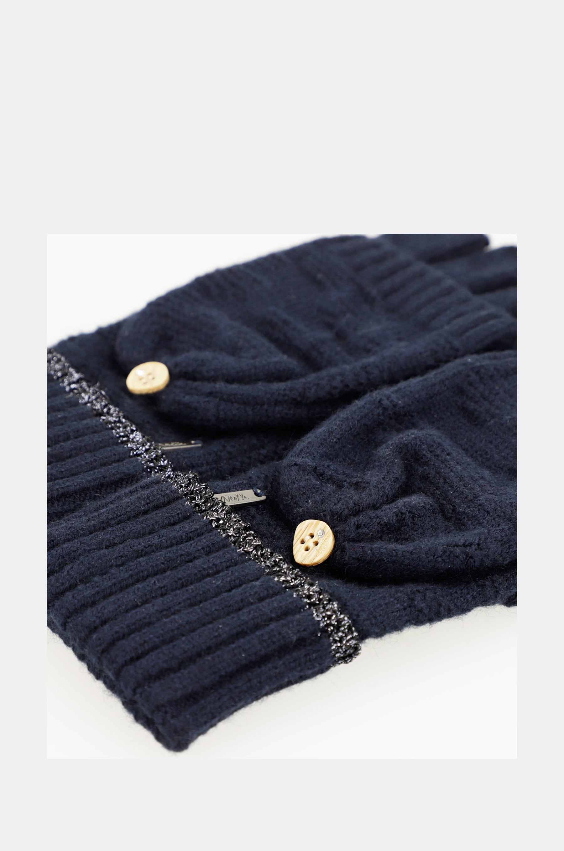 Marineblaue Fäustlinge