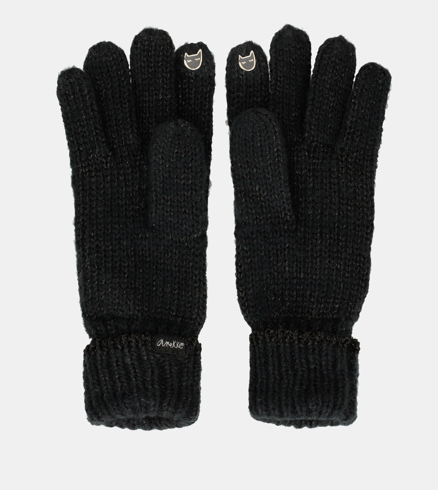 Schwarze Logomania-Handschuhe
