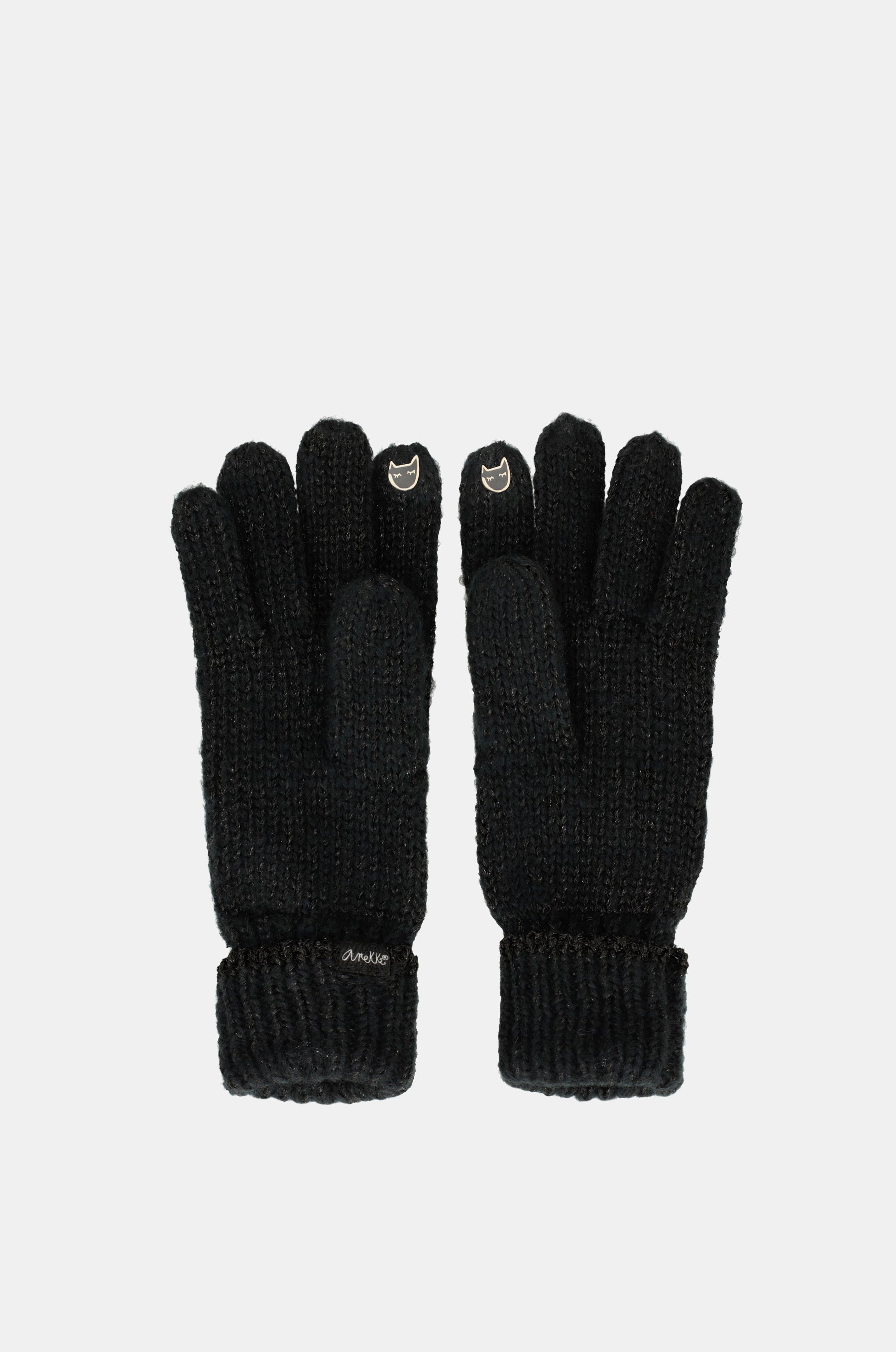 Schwarze Logomania-Handschuhe