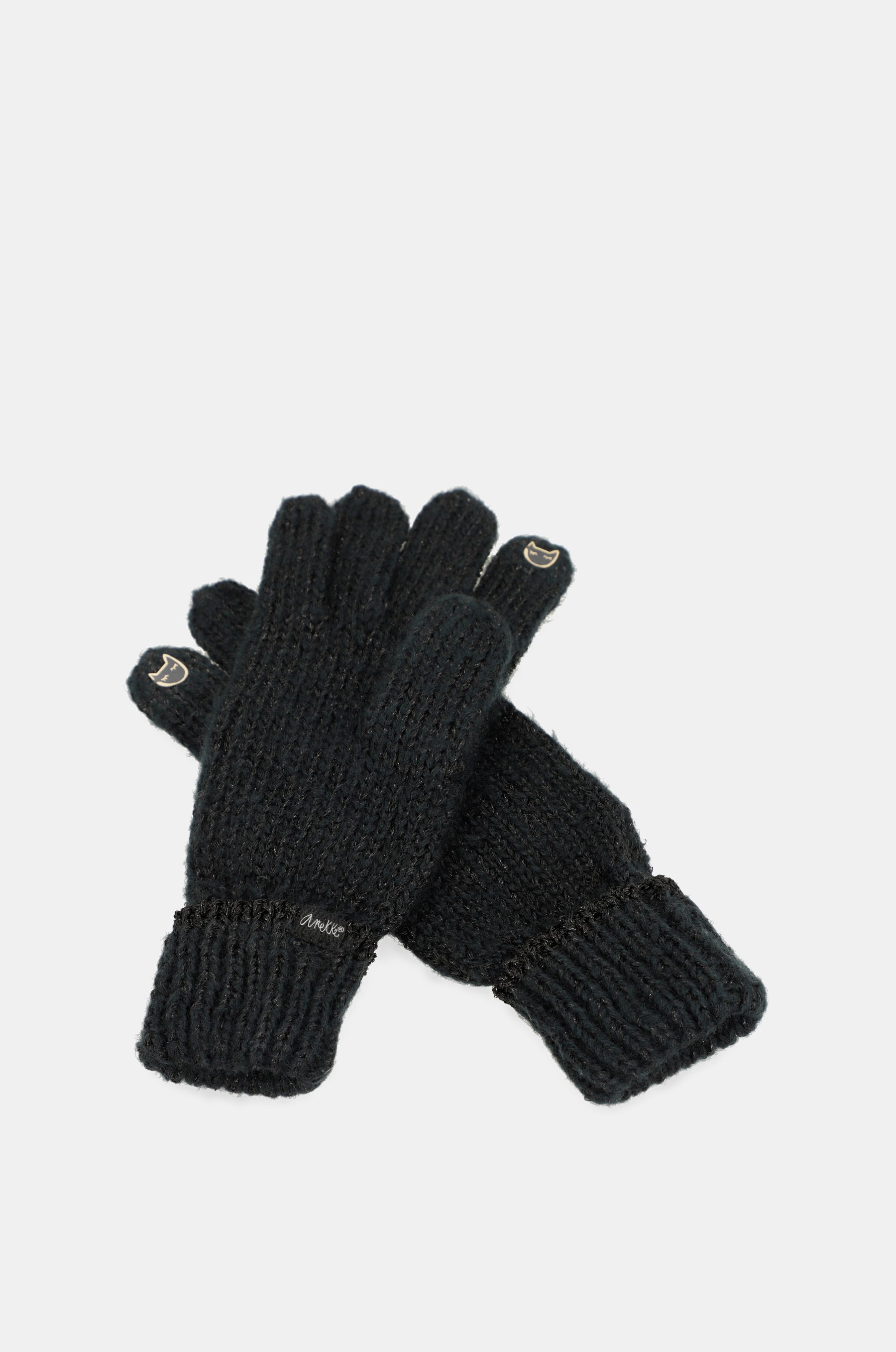 Schwarze Logomania-Handschuhe