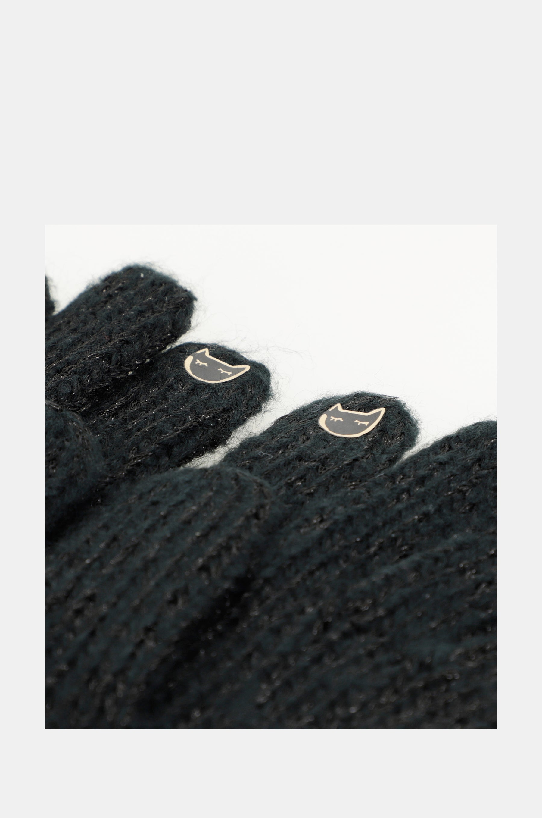 Schwarze Logomania-Handschuhe