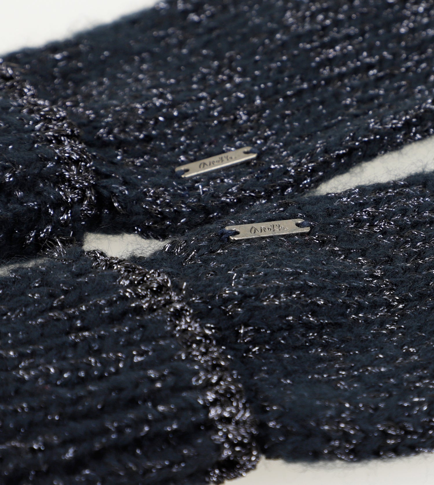 Marineblaue Logomania-Handschuhe