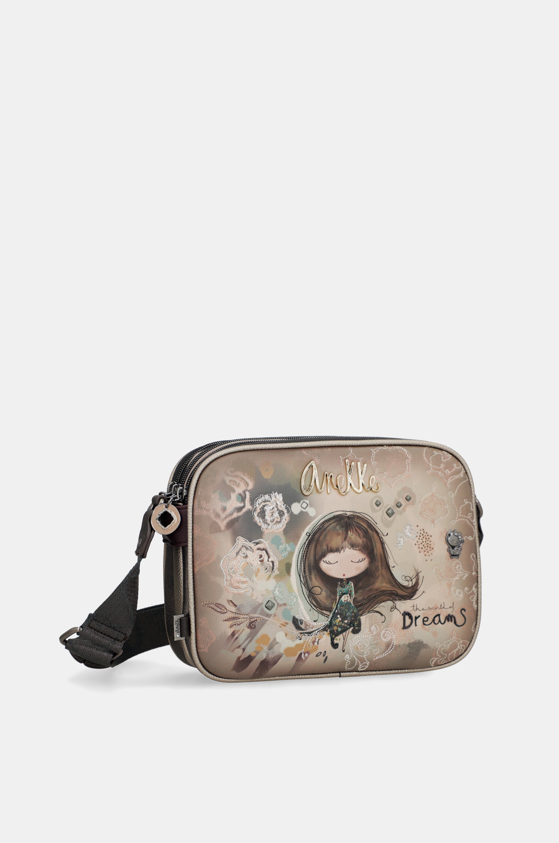 Umhängetasche mit 3 Fächern Real