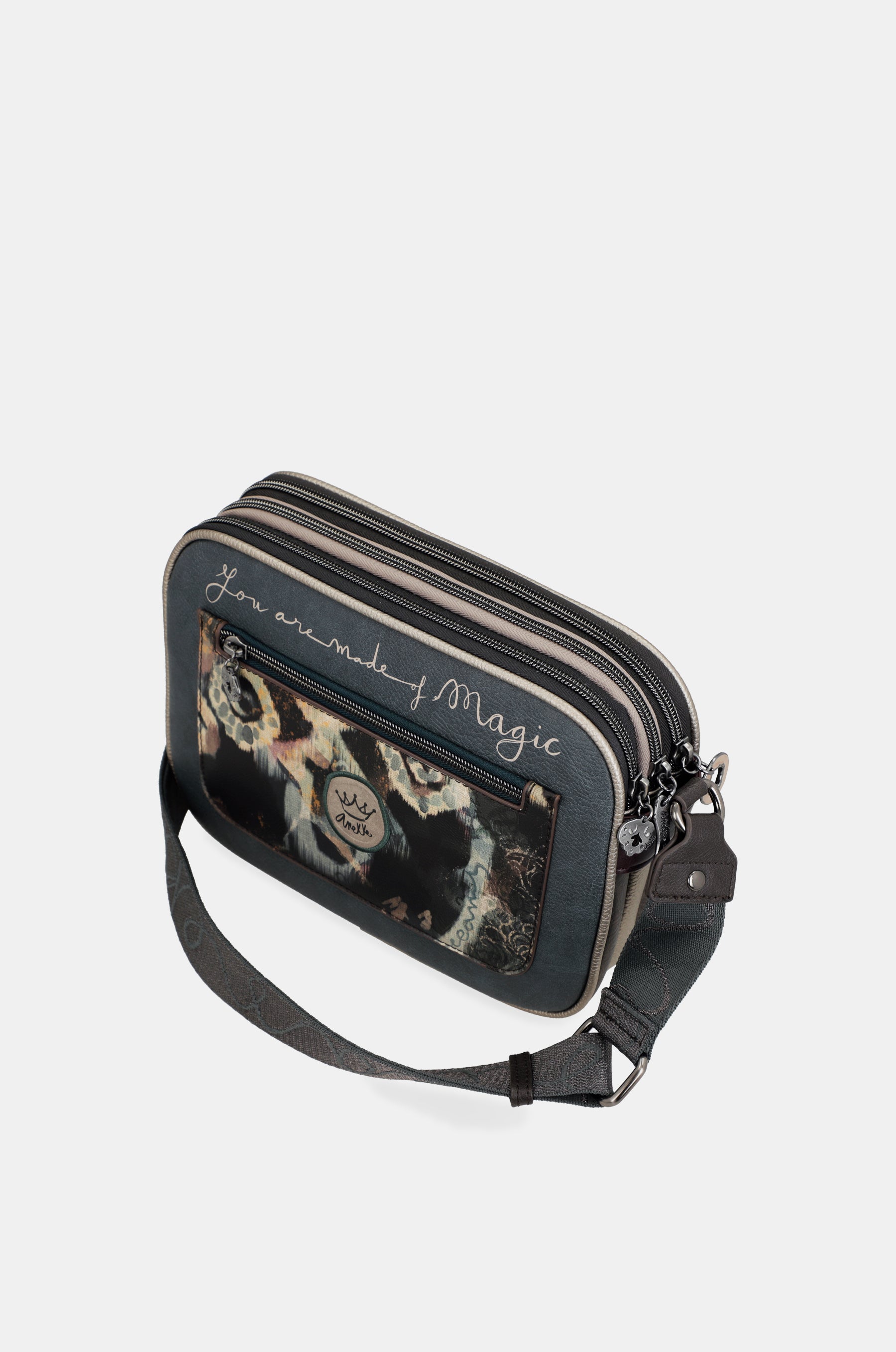 Umhängetasche mit 3 Fächern Real