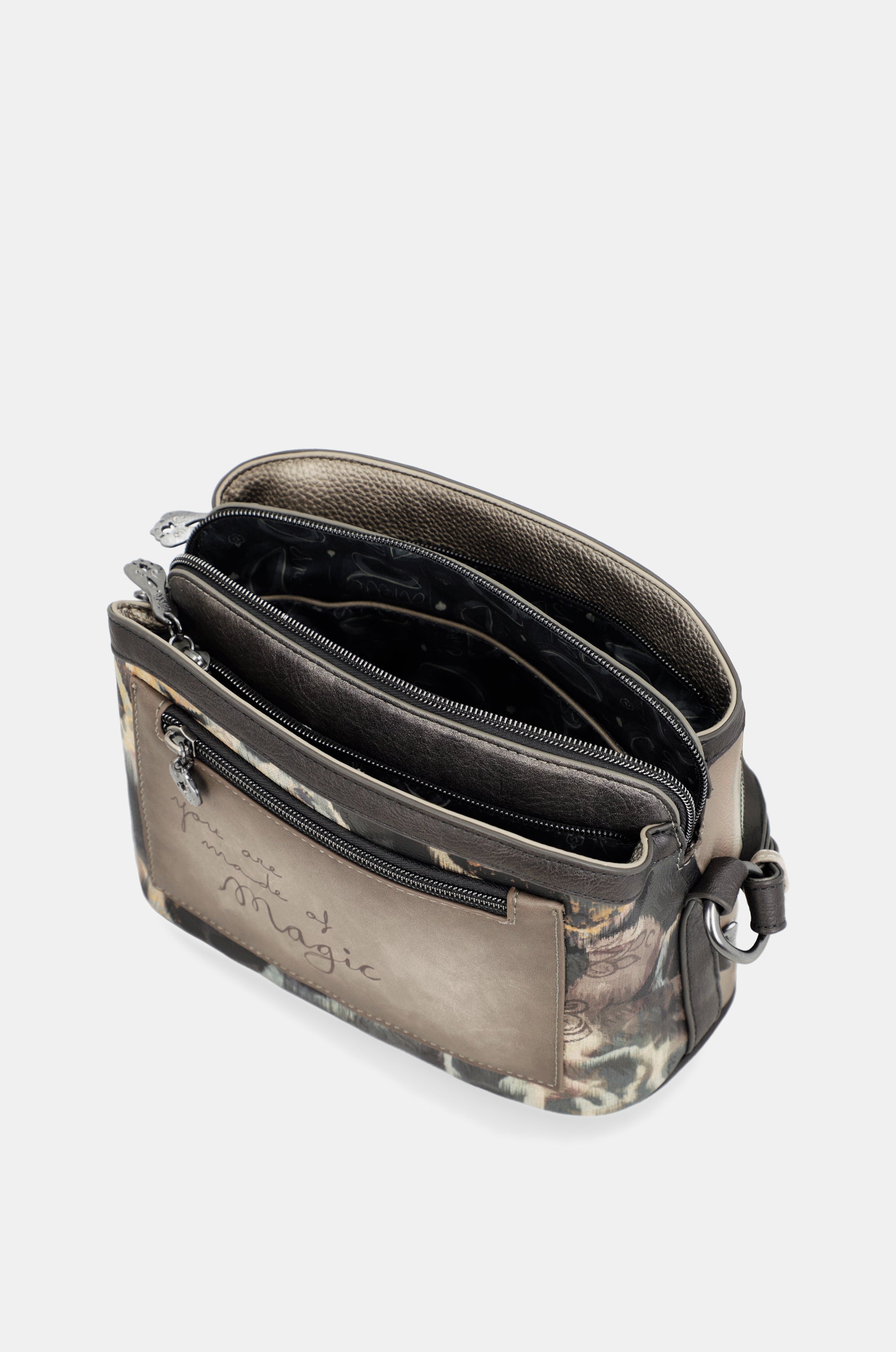 Umhängetasche mit 3 Fächern Real mittelgroß