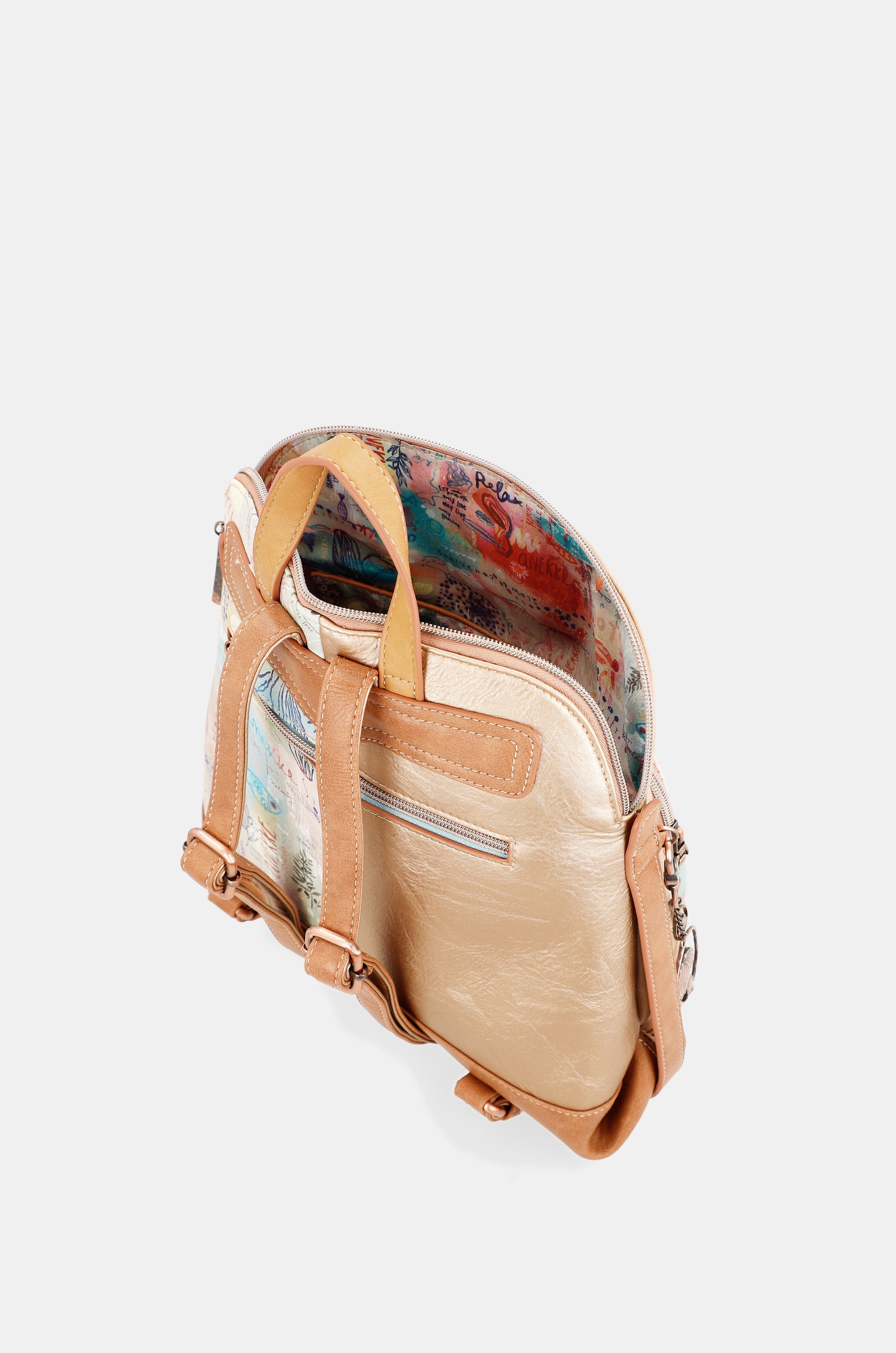 Mediterraner Rucksack mit Vortasche