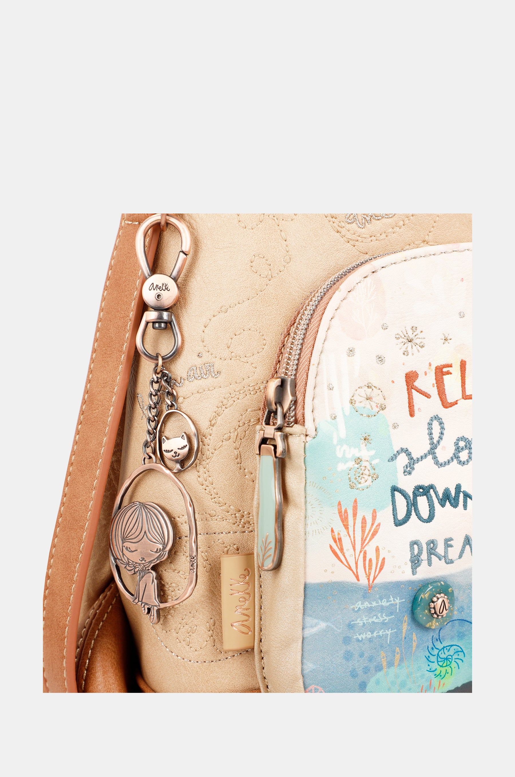 Mediterraner Rucksack mit Vortasche