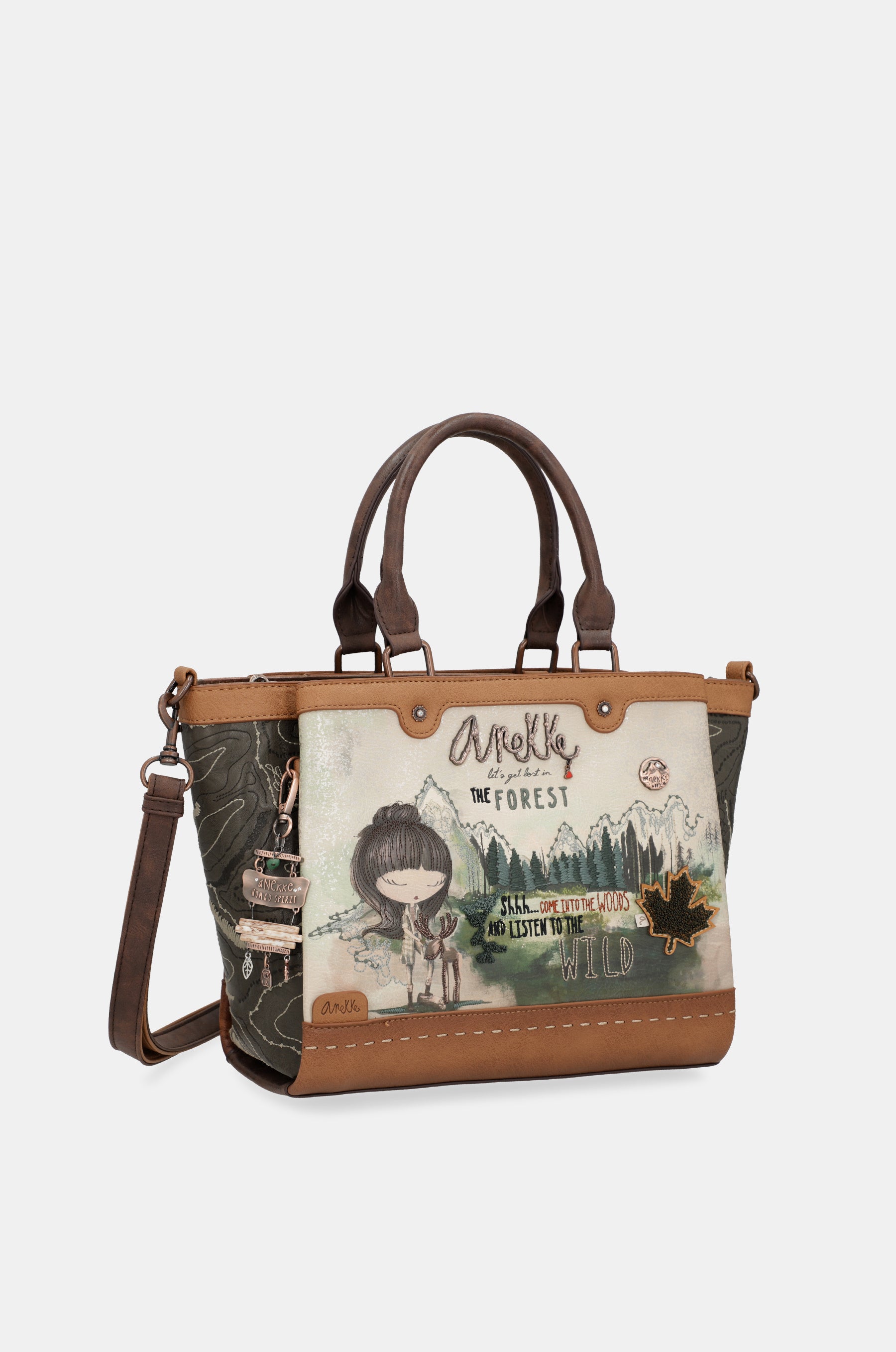 Die Forest-Tasche mit zwei Griffen und drei Fächern