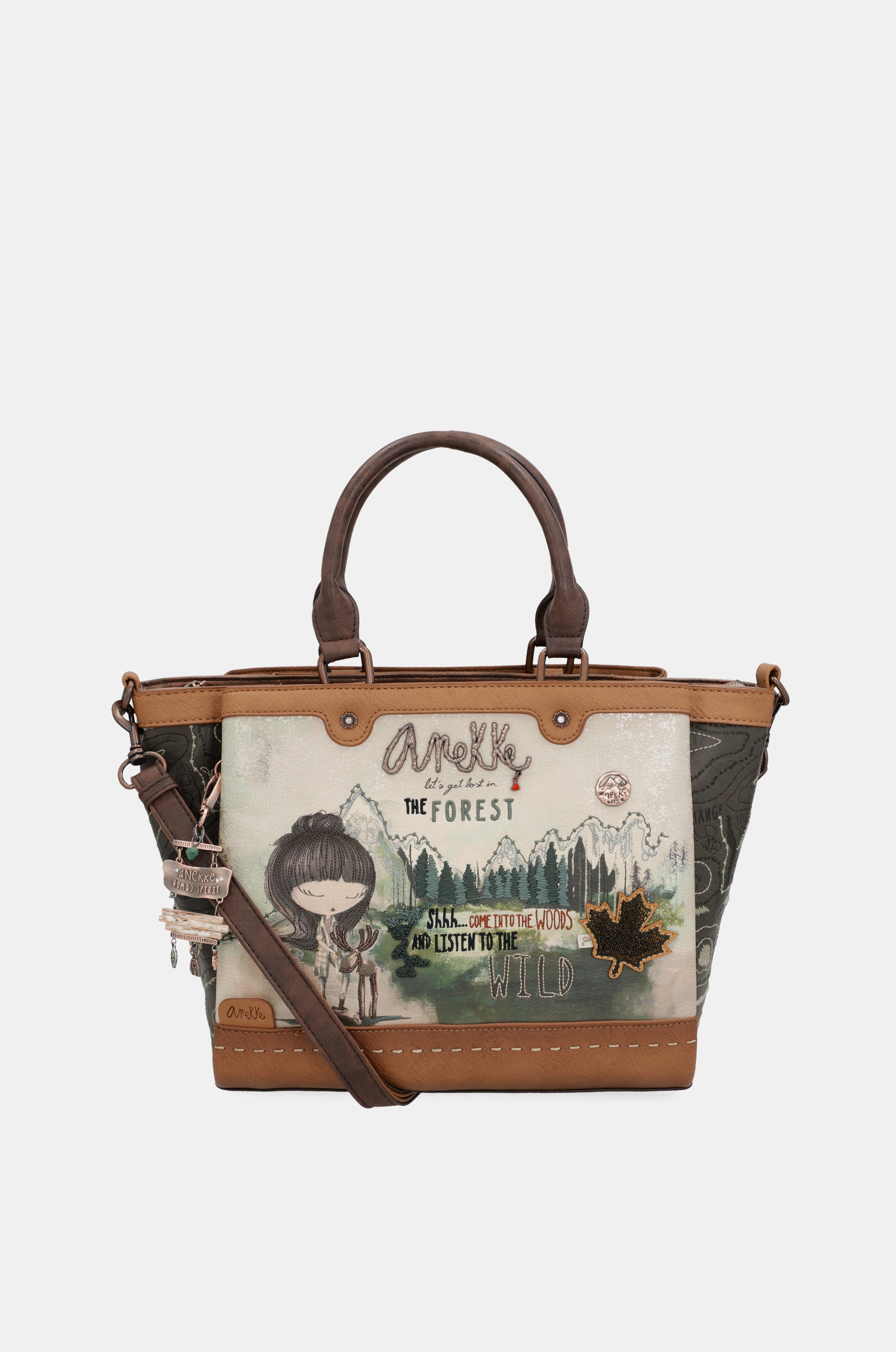 Die Forest-Tasche mit zwei Griffen und drei Fächern