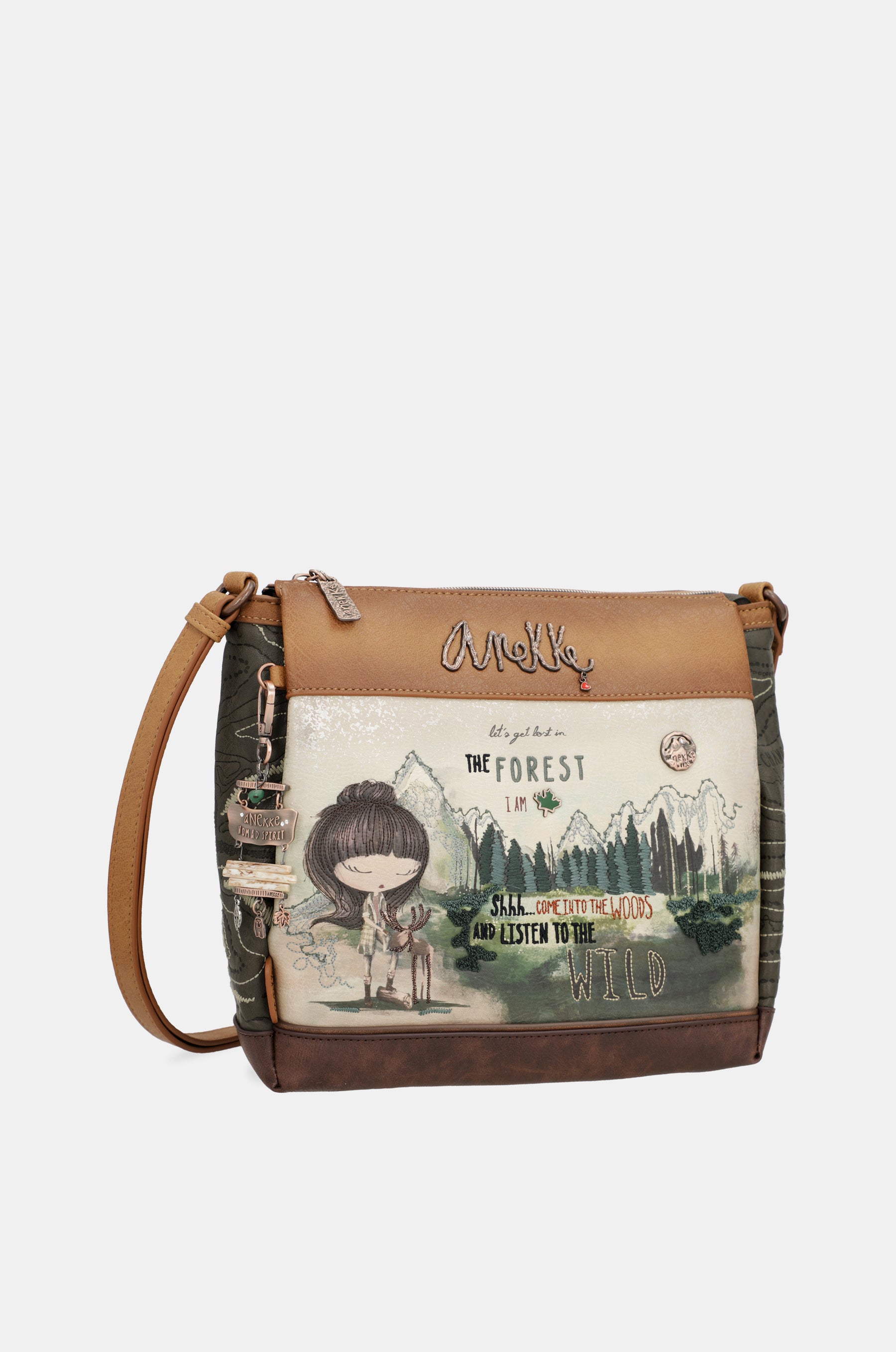Schultertasche mit „The Forest“-Print
