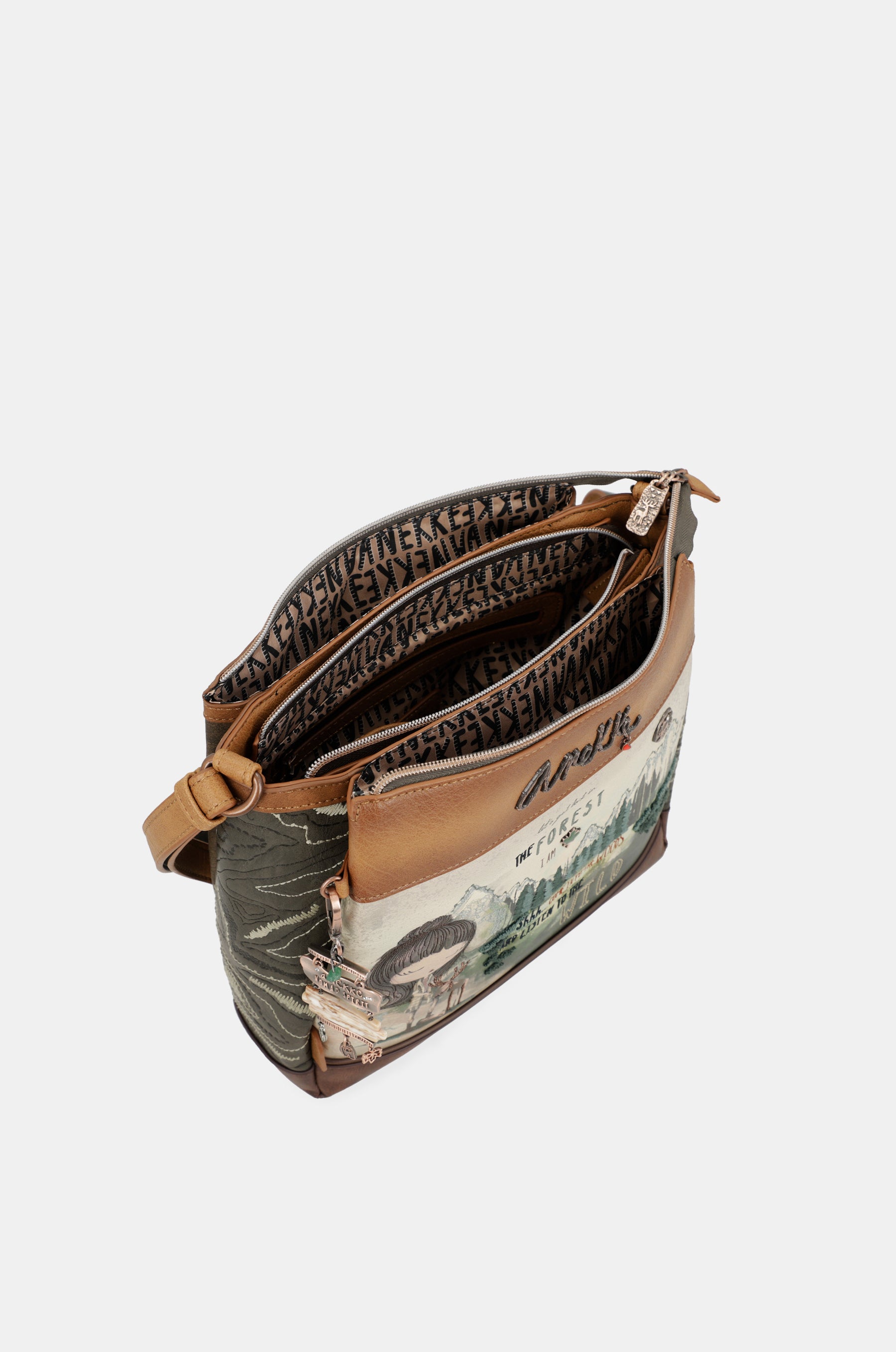 Schultertasche mit „The Forest“-Print