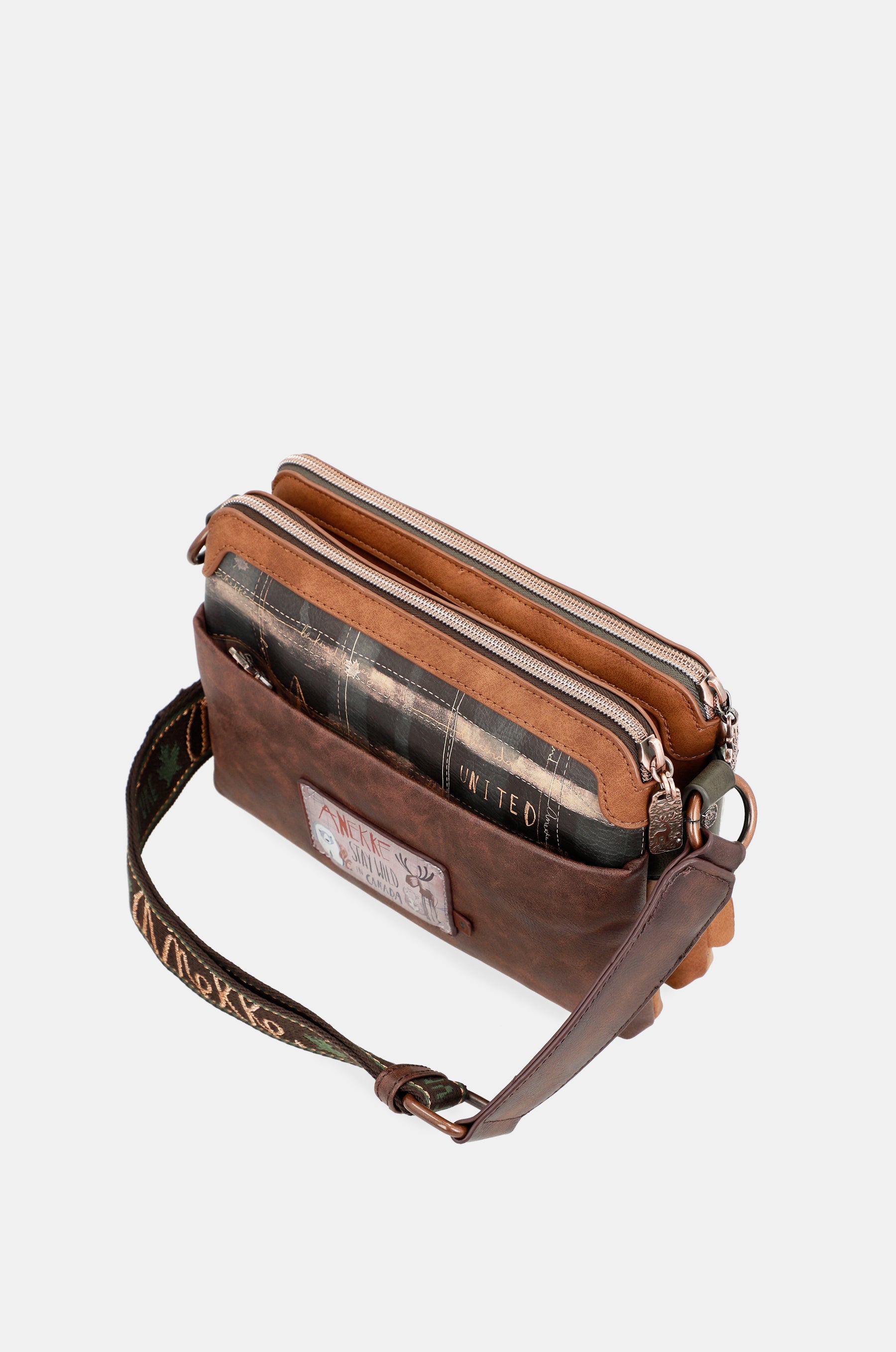 The Forest Schultertasche mit zwei Fächern