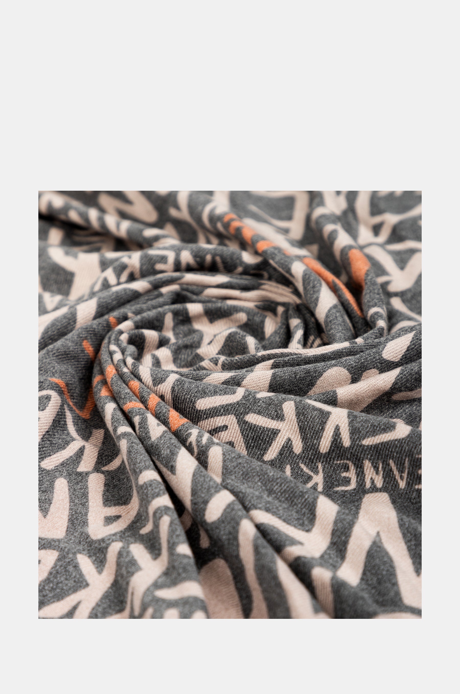 Pashmina mit Logo in Braun