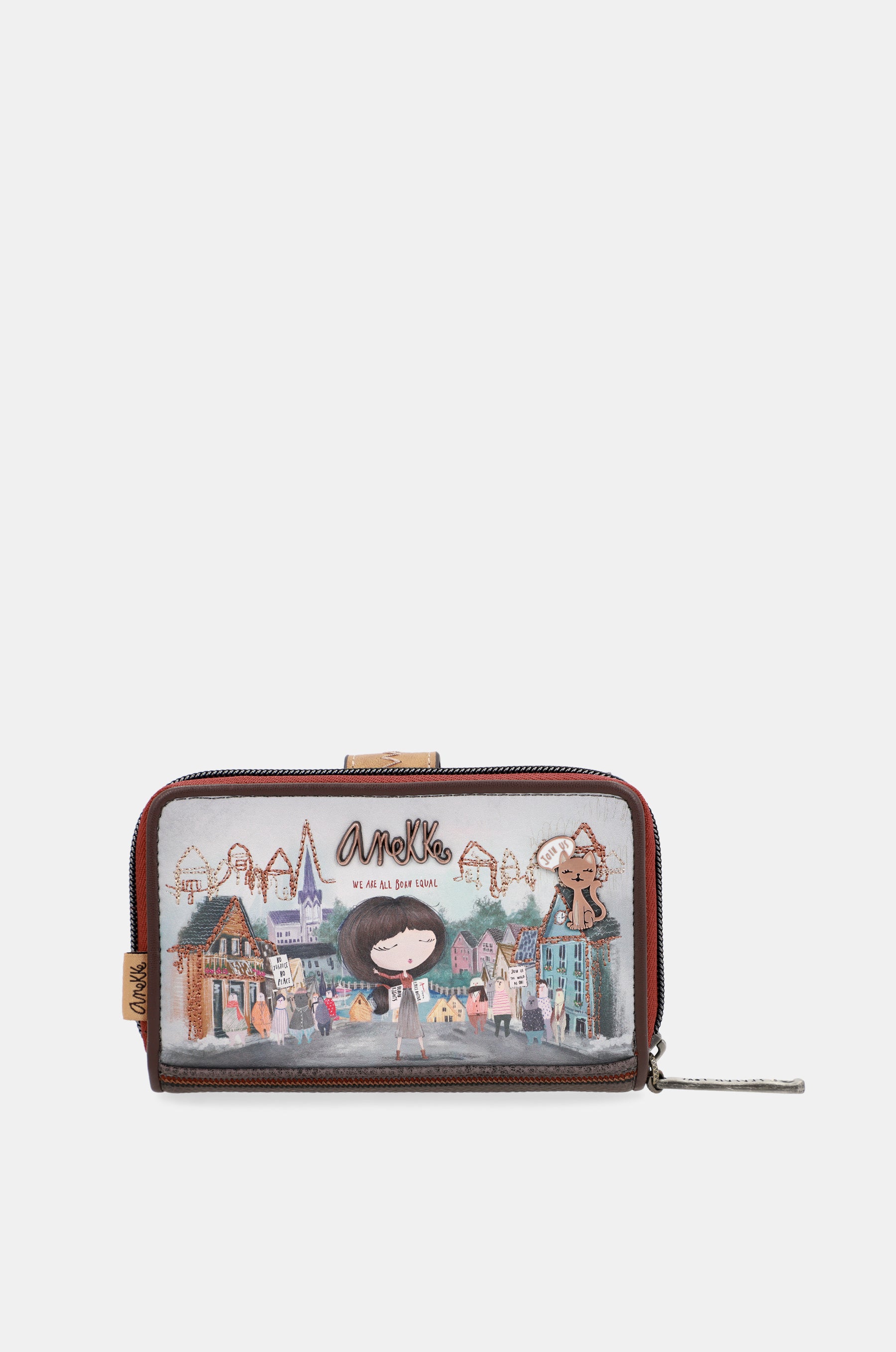 Mittelgroße Brieftasche mit Aufdruck Voice