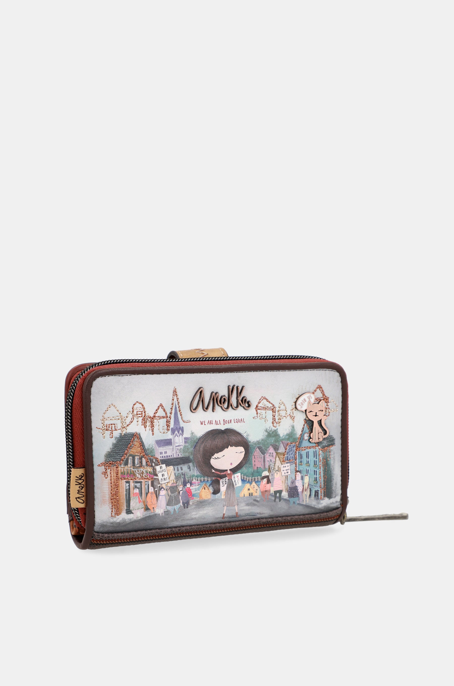 Mittelgroße Brieftasche mit Aufdruck Voice