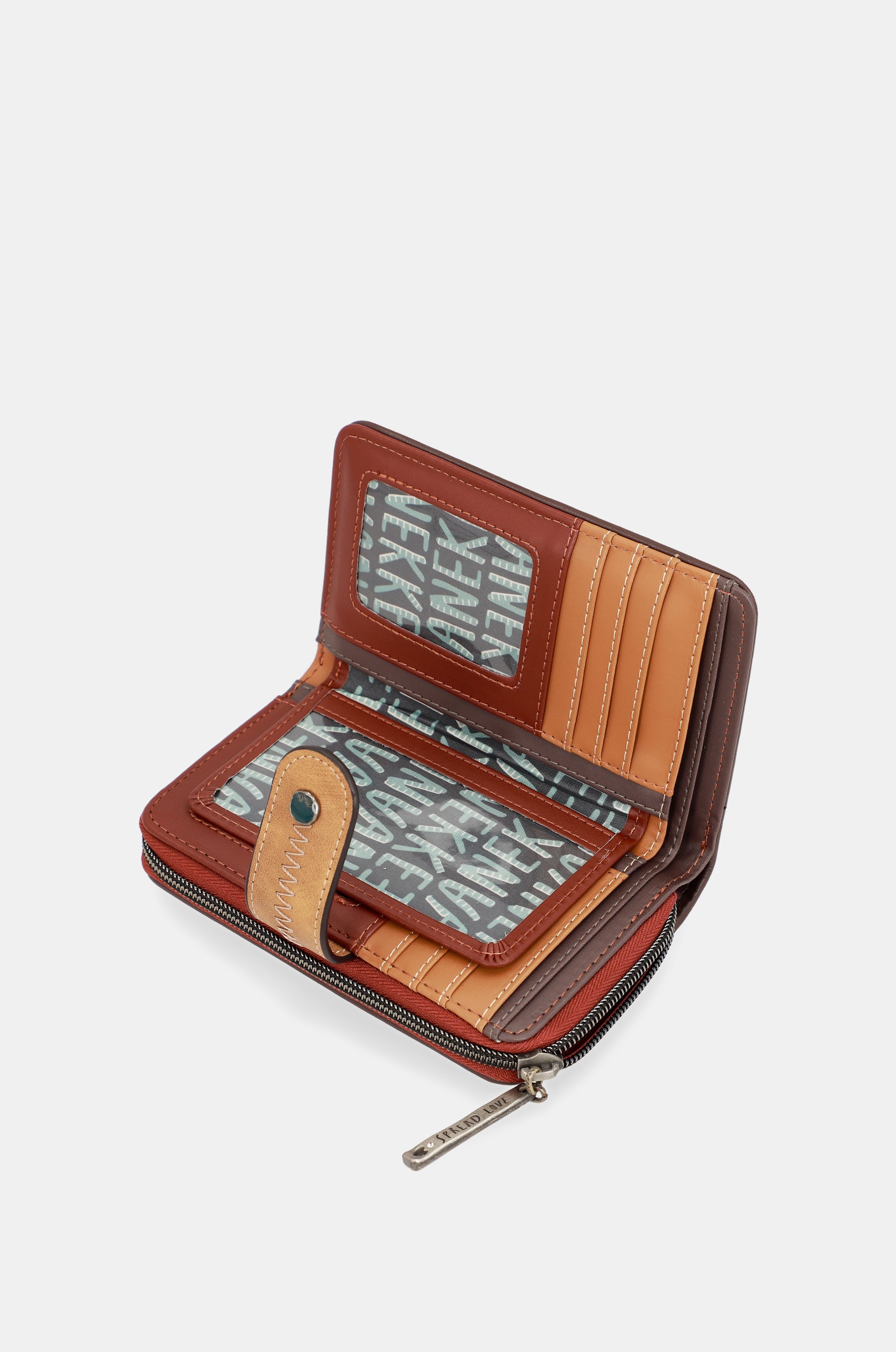 Mittelgroße Brieftasche mit Aufdruck Voice