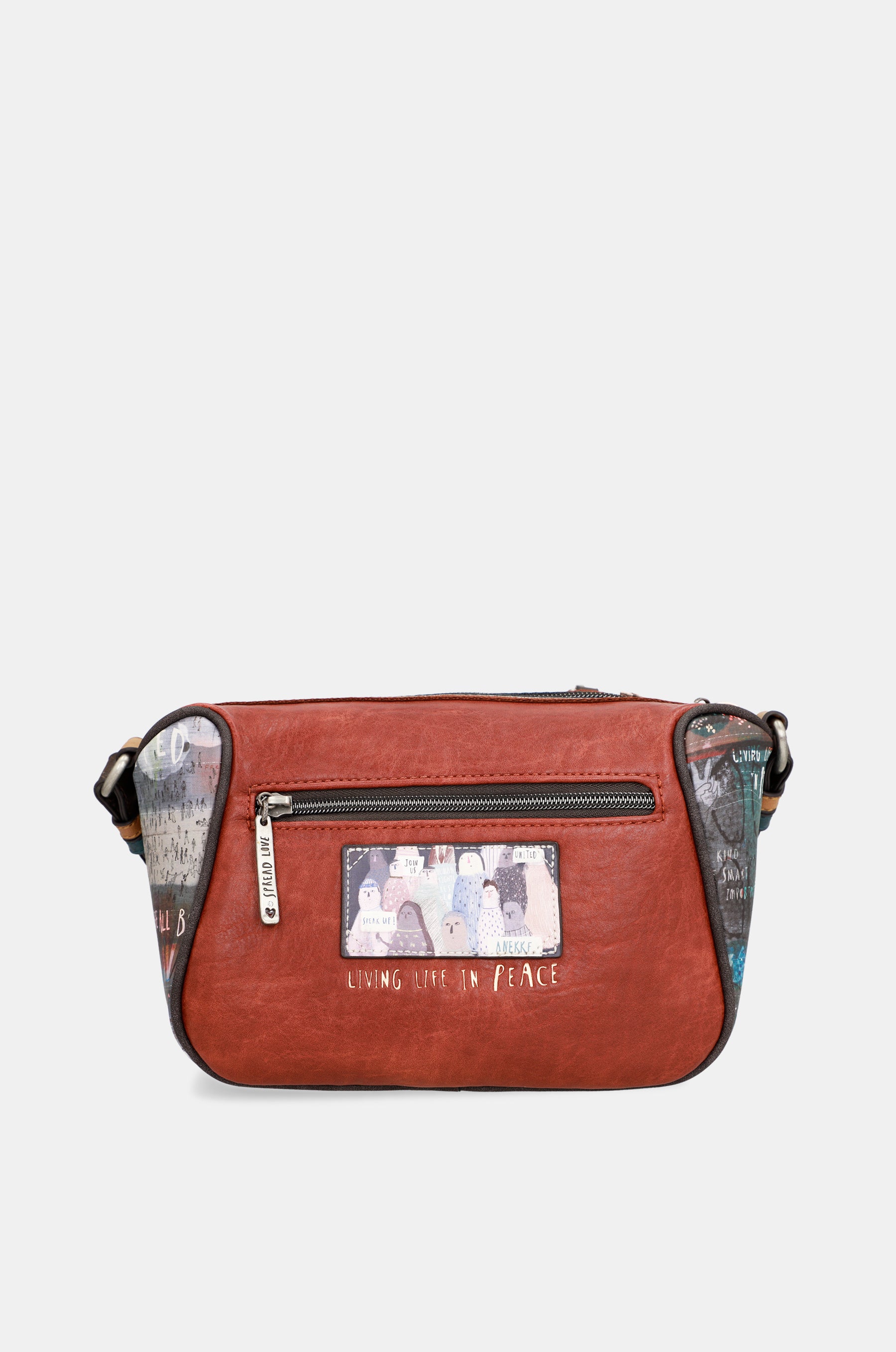Schultertasche mit Respect “-Print