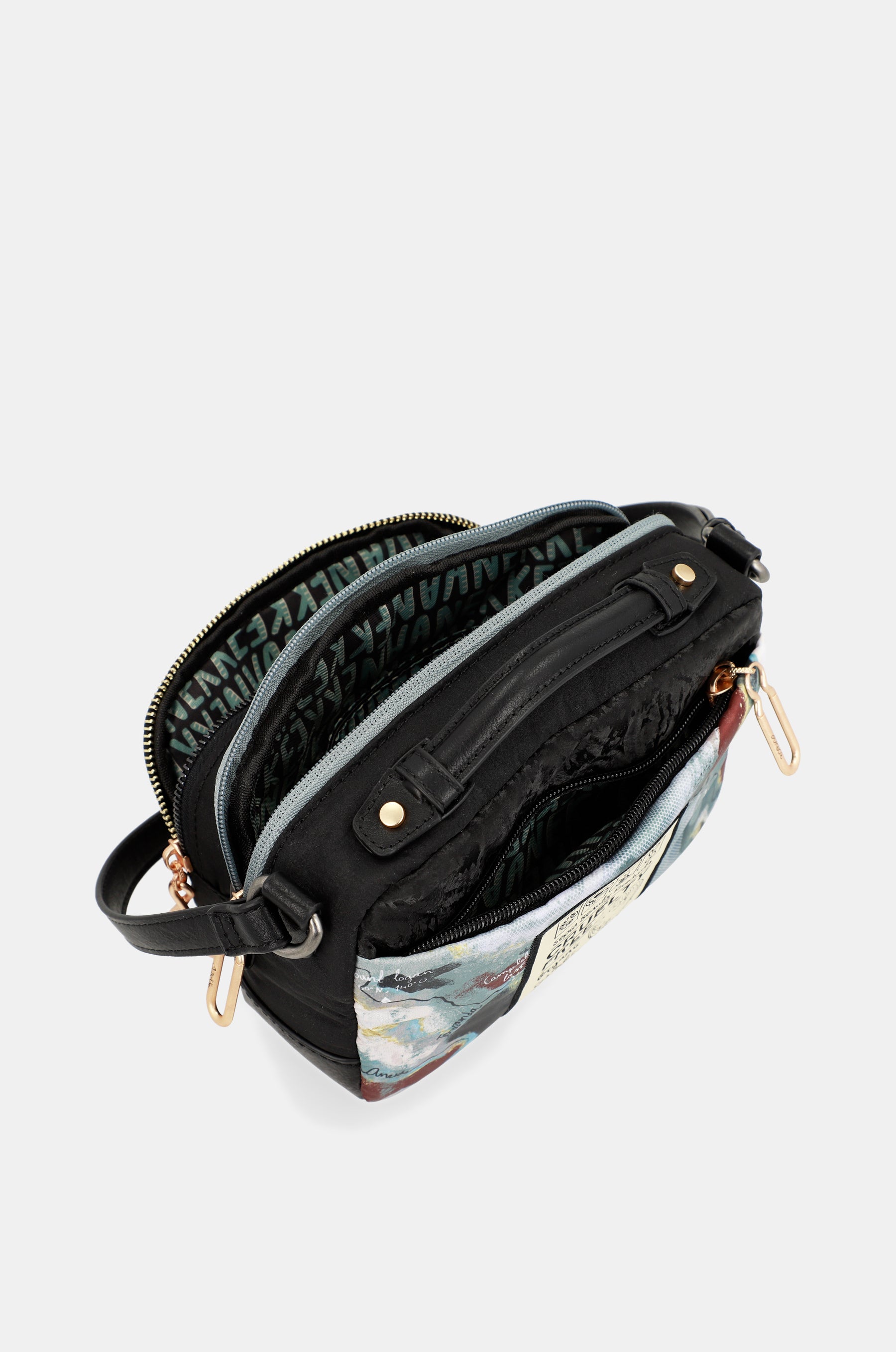 Schultertasche mit „Nature Woods“-Print