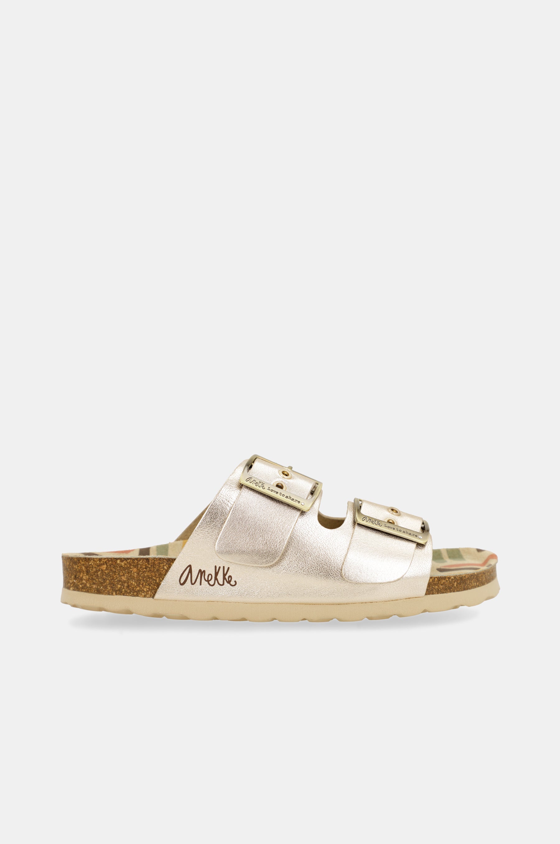 Kene goldene Bio-Sandalen für Damen