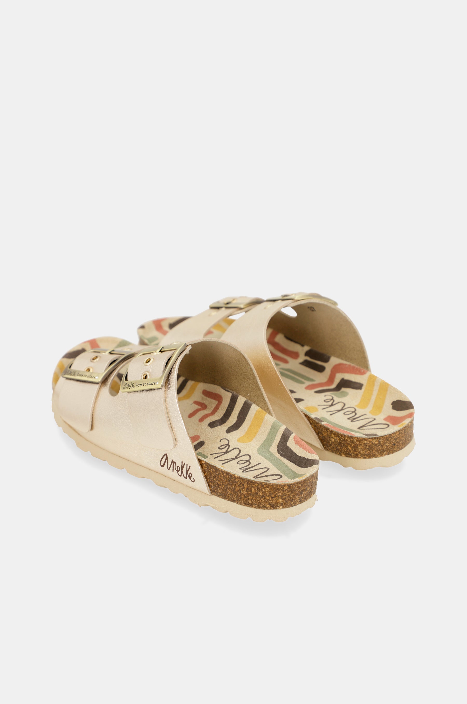 Kene goldene Bio-Sandalen für Damen