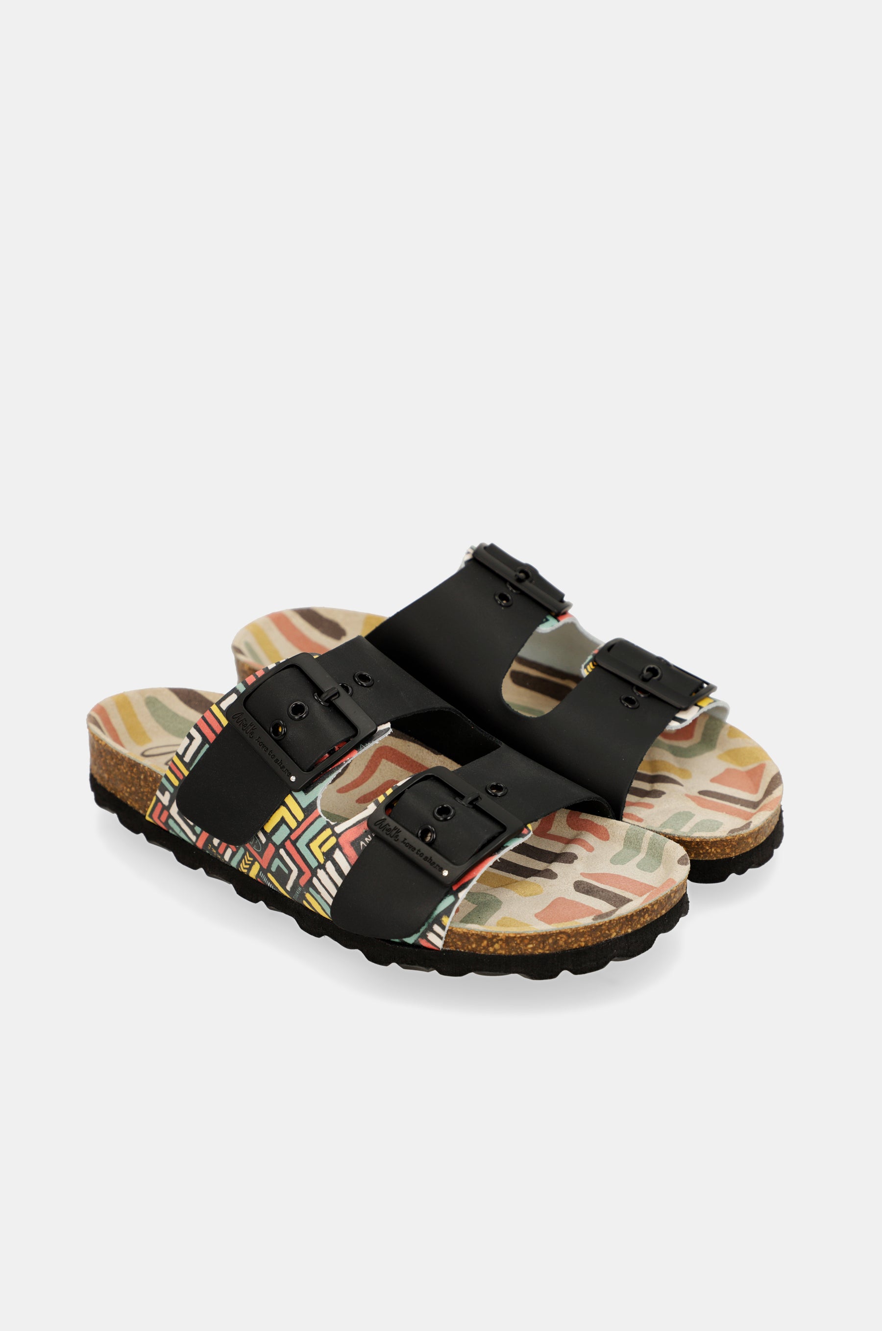 Kene schwarze Bio-Sandalen für Damen