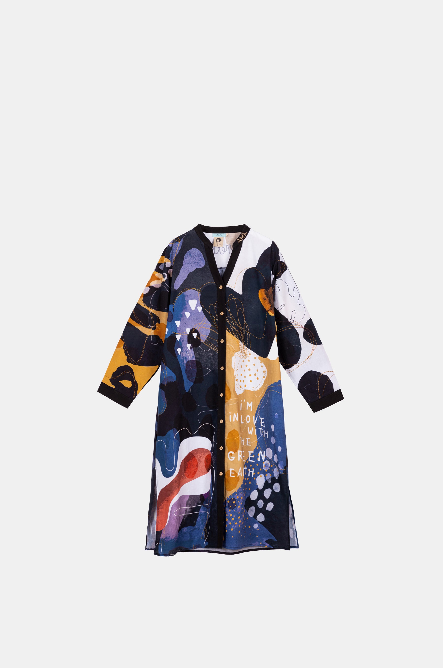 Vestido camisero estampado