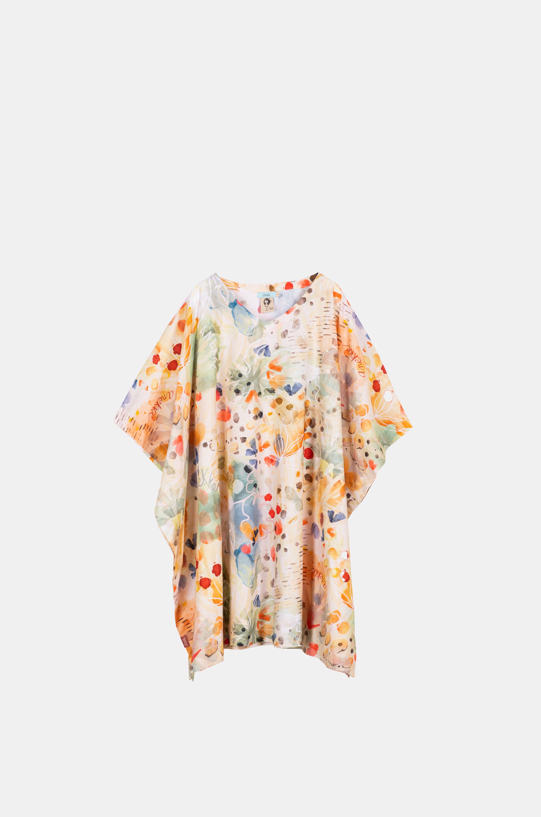 Kaftan mit Naturprint