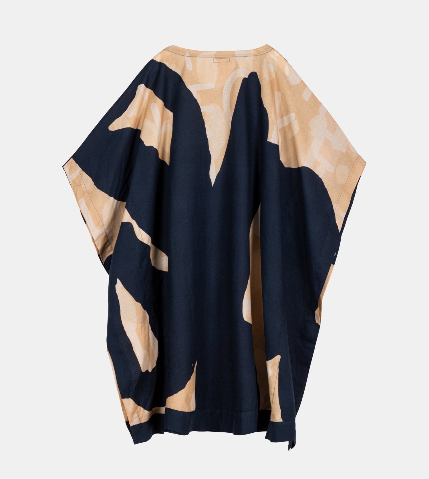 Caftán estampado azul marino