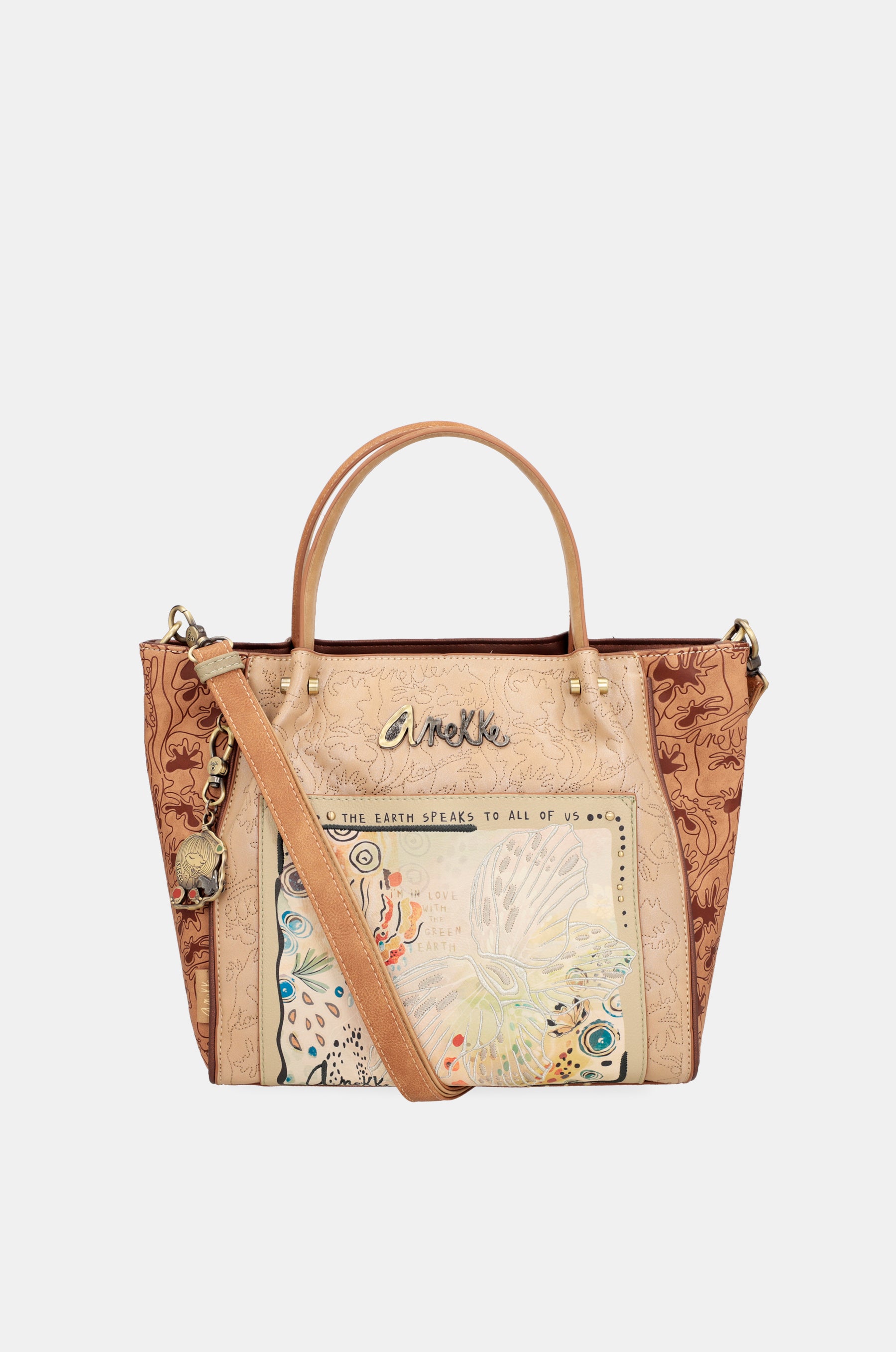 Schultertasche Butterfly -Print