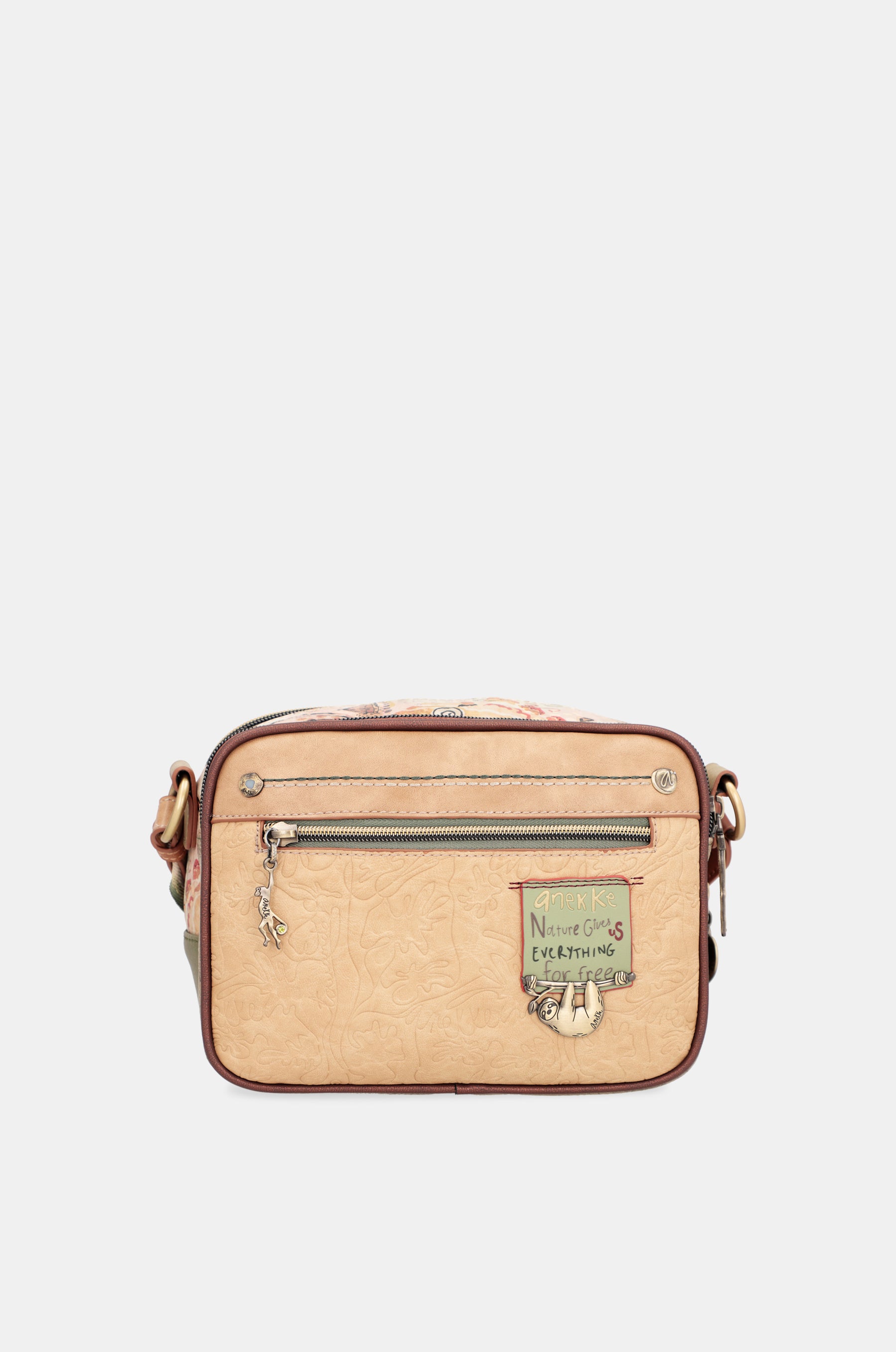 Umhängetasche mit Butterfly Motiv und Doppelfächern