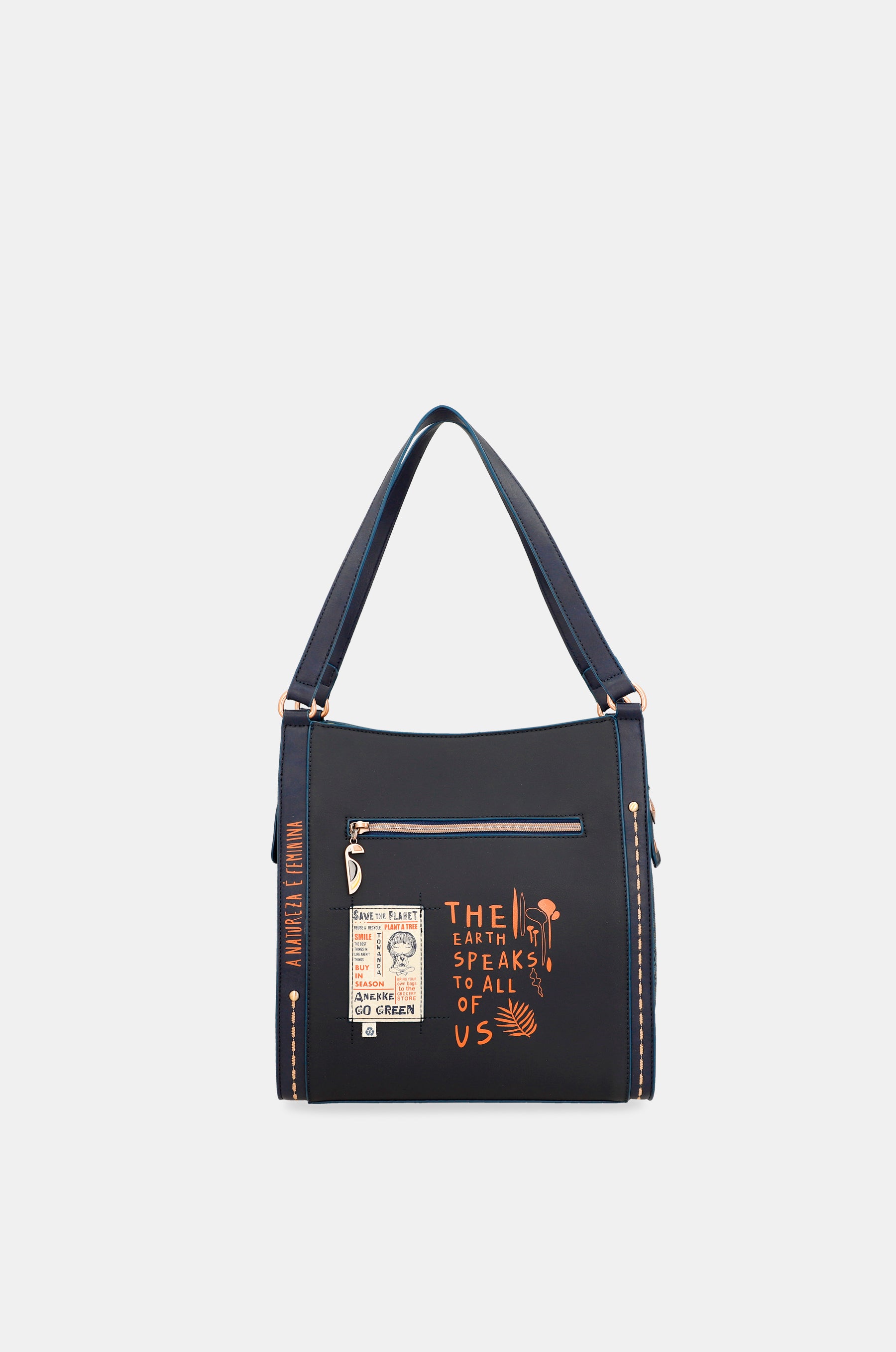 Marineblaue Umhängetasche Nature Pachamama