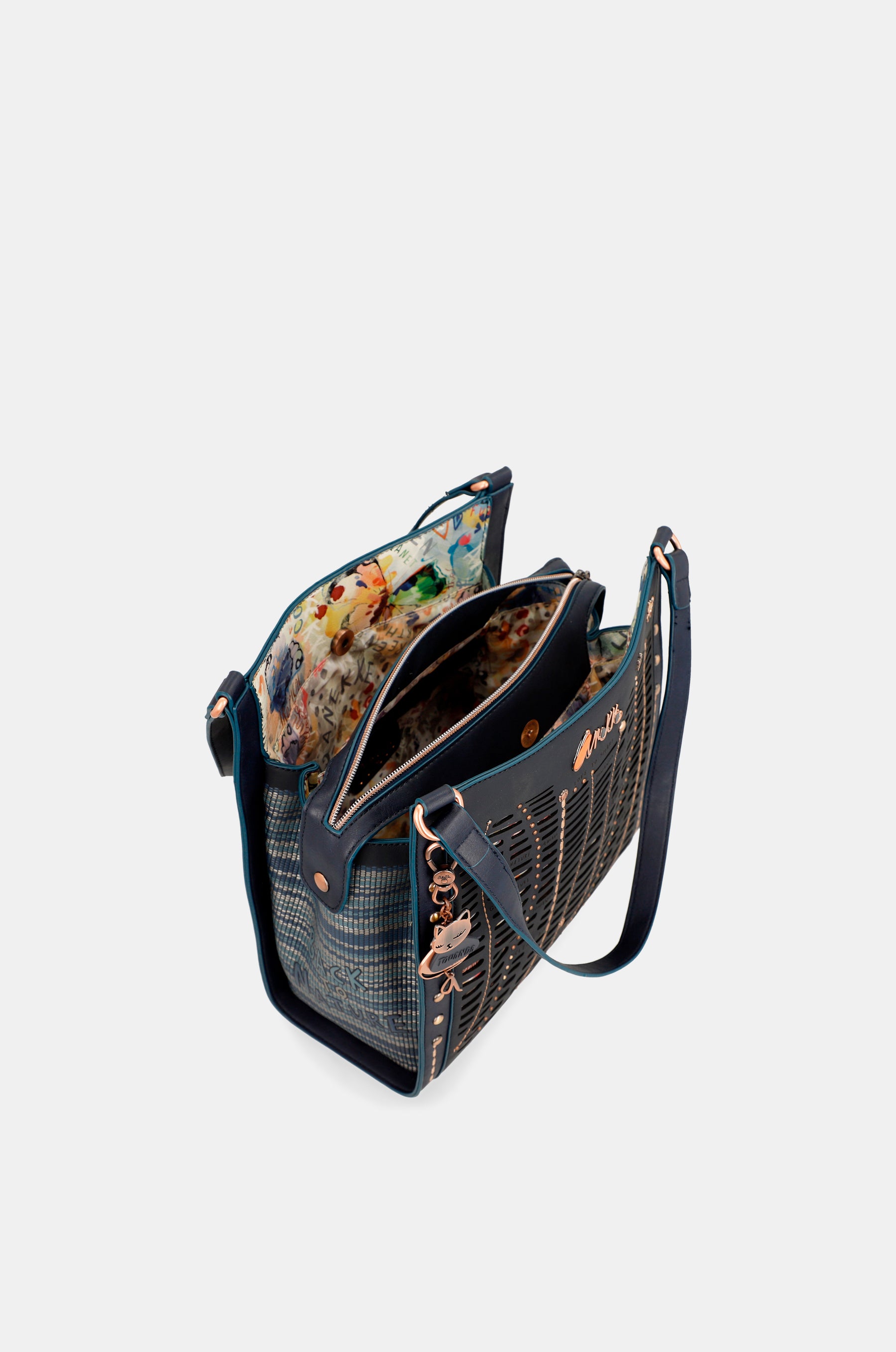 Marineblaue Umhängetasche Nature Pachamama