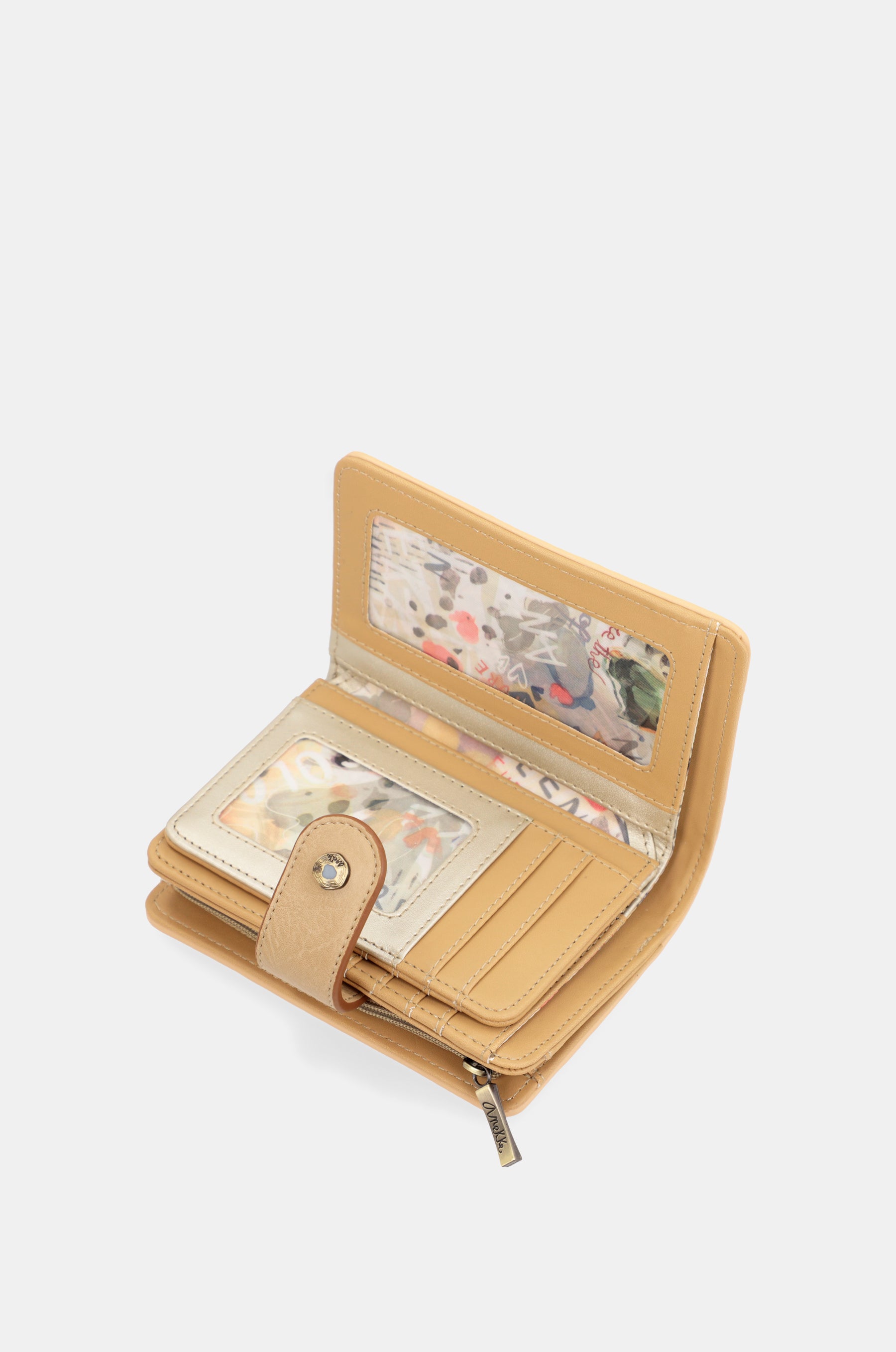 Nature Pachamama goldene mittelgroße RFID-Geldbörse