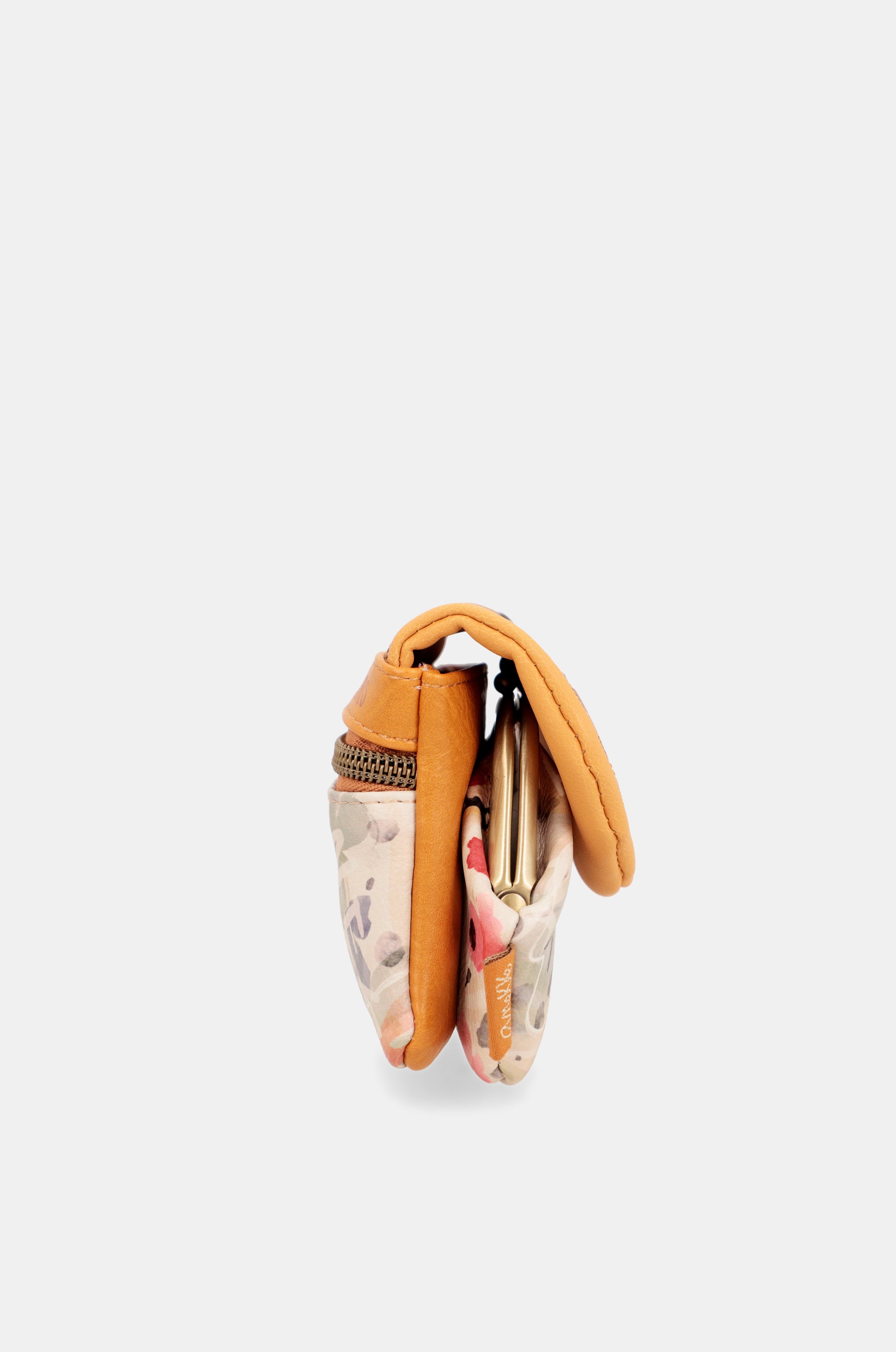 Ockerfarbene Brieftasche mit Überschlag „Nature Pachamama“