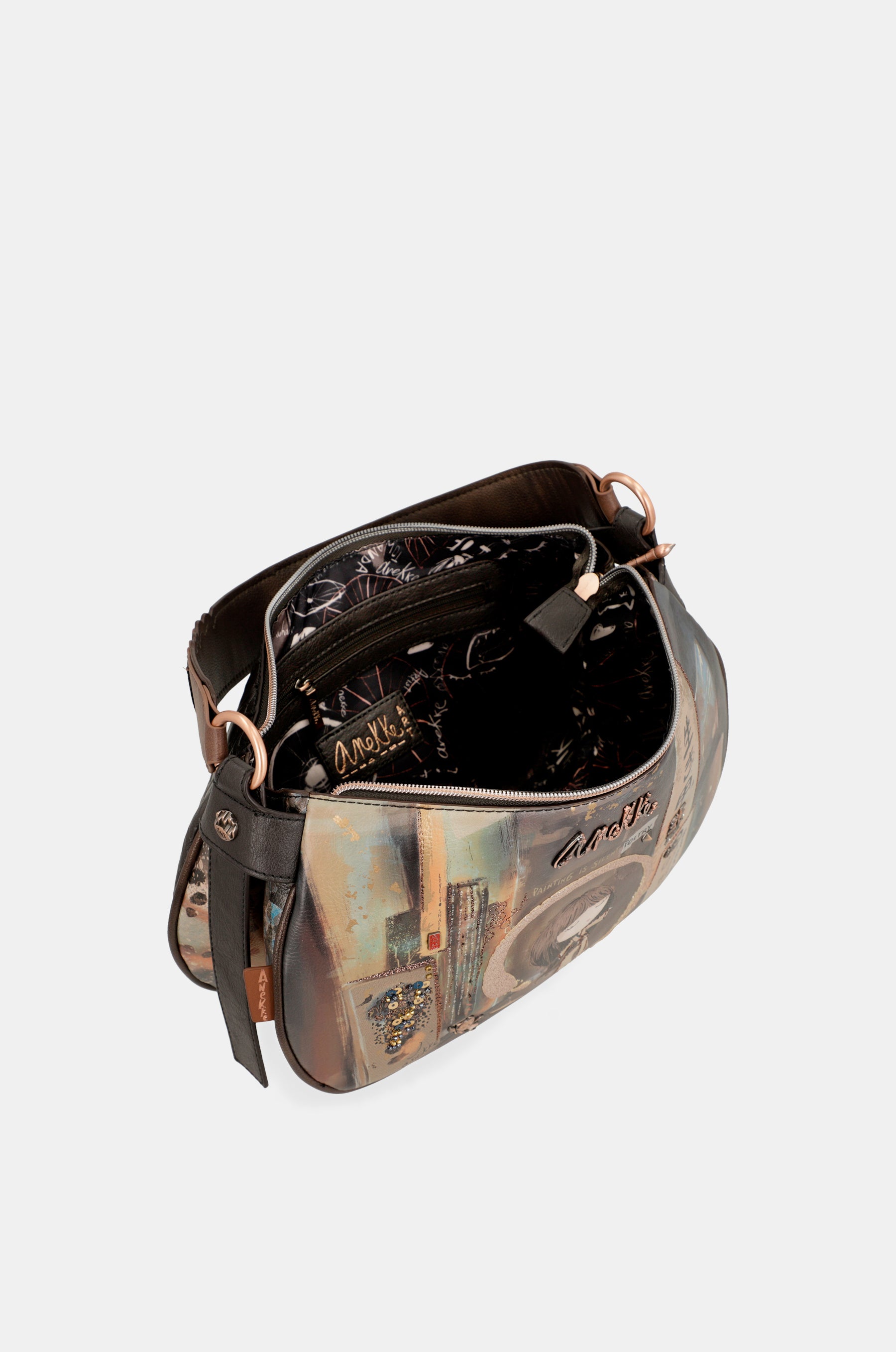 Ovale Shōen-Tasche mit Kette