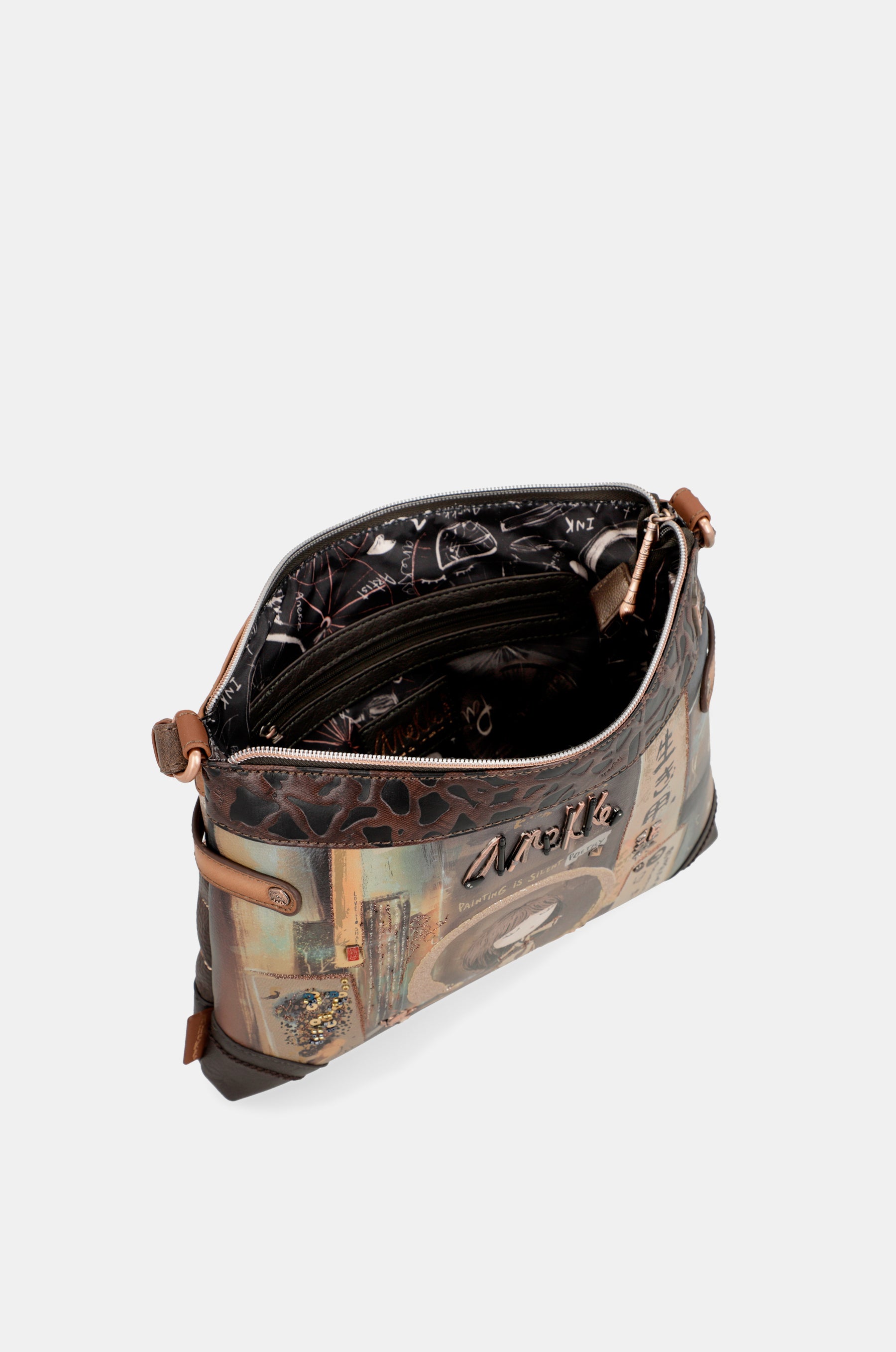 Shōen Mini-Umhängetasche mit zwei Fächern