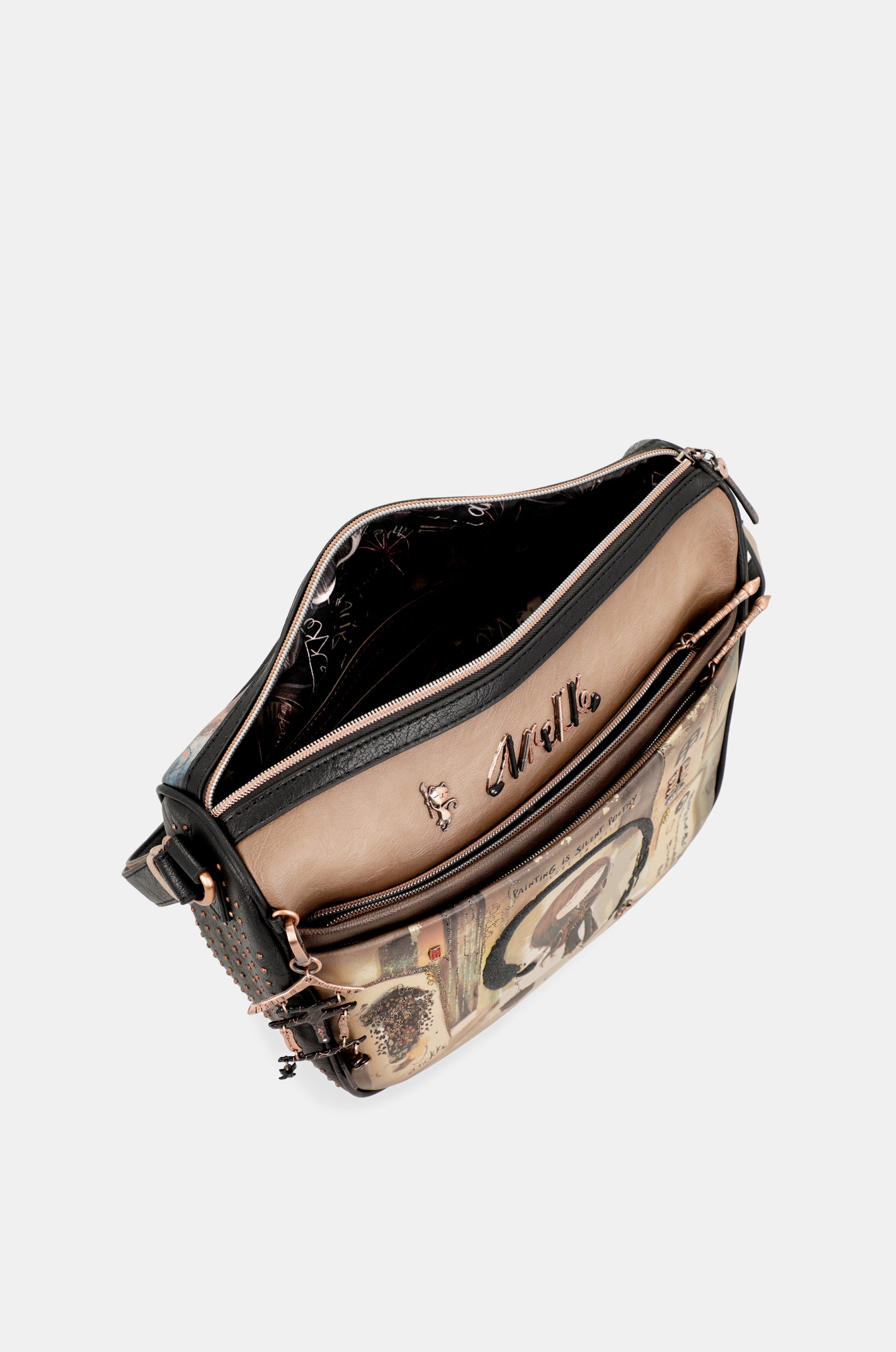 Große Shōen-Umhängetasche mit Taschen