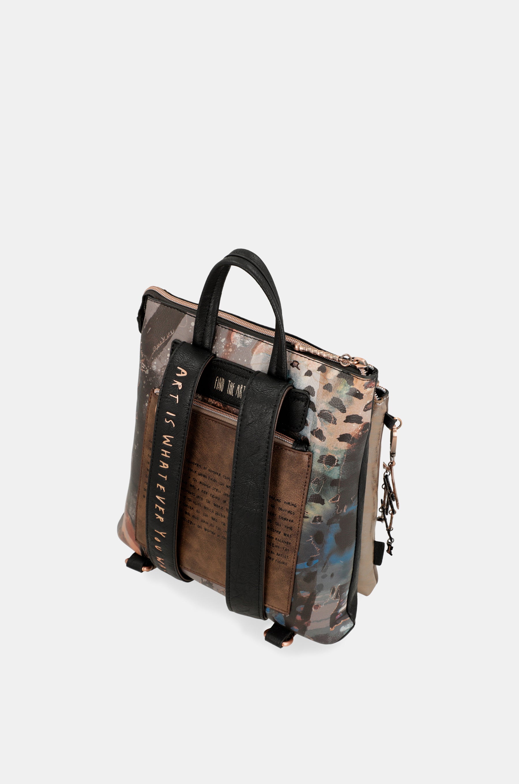 Mittelgroßer schwarzer Shōen-Rucksack
