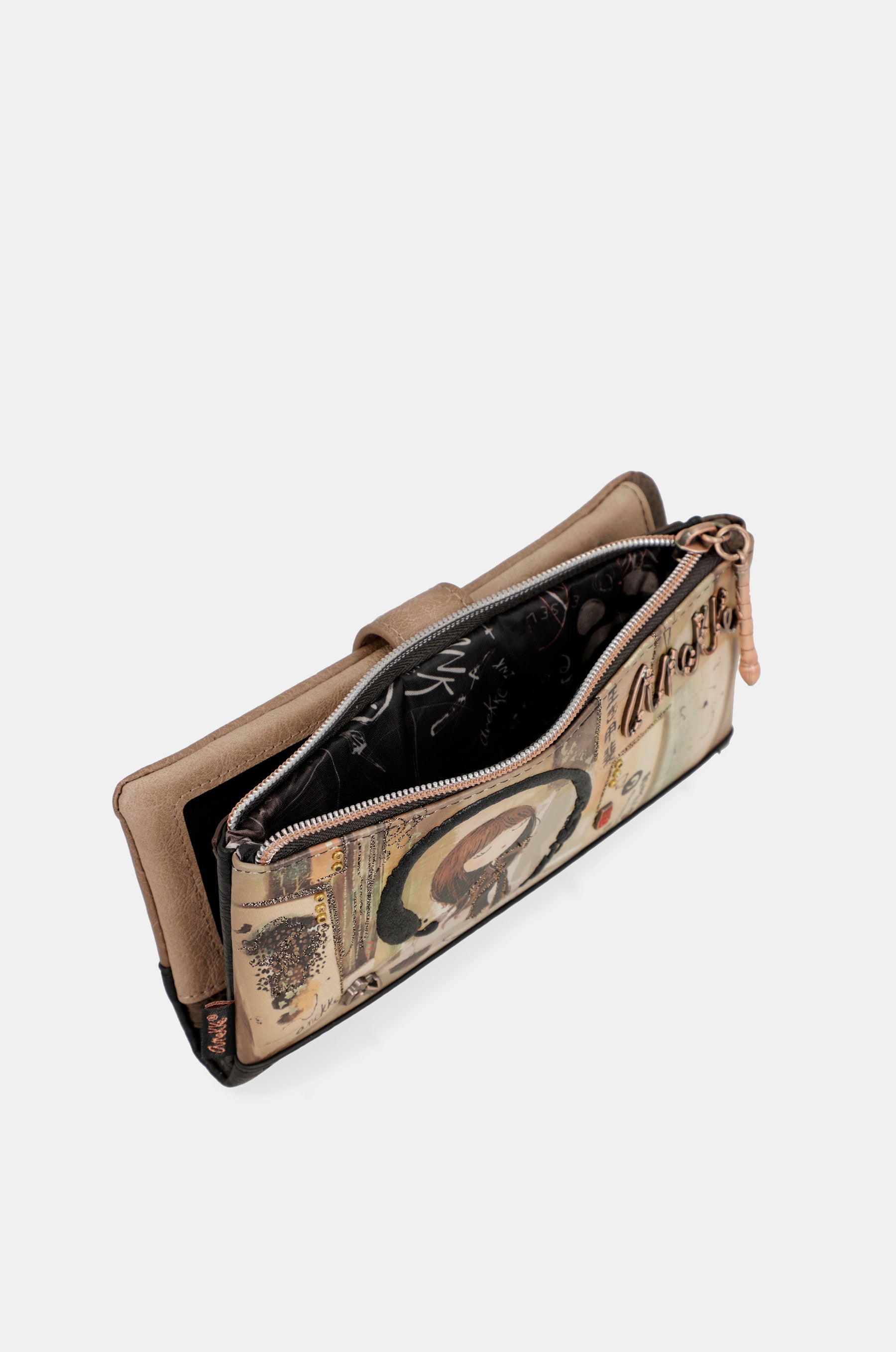 Shōen Shōen Großes, schwarzes, flexibles RFID-Portemonnaie