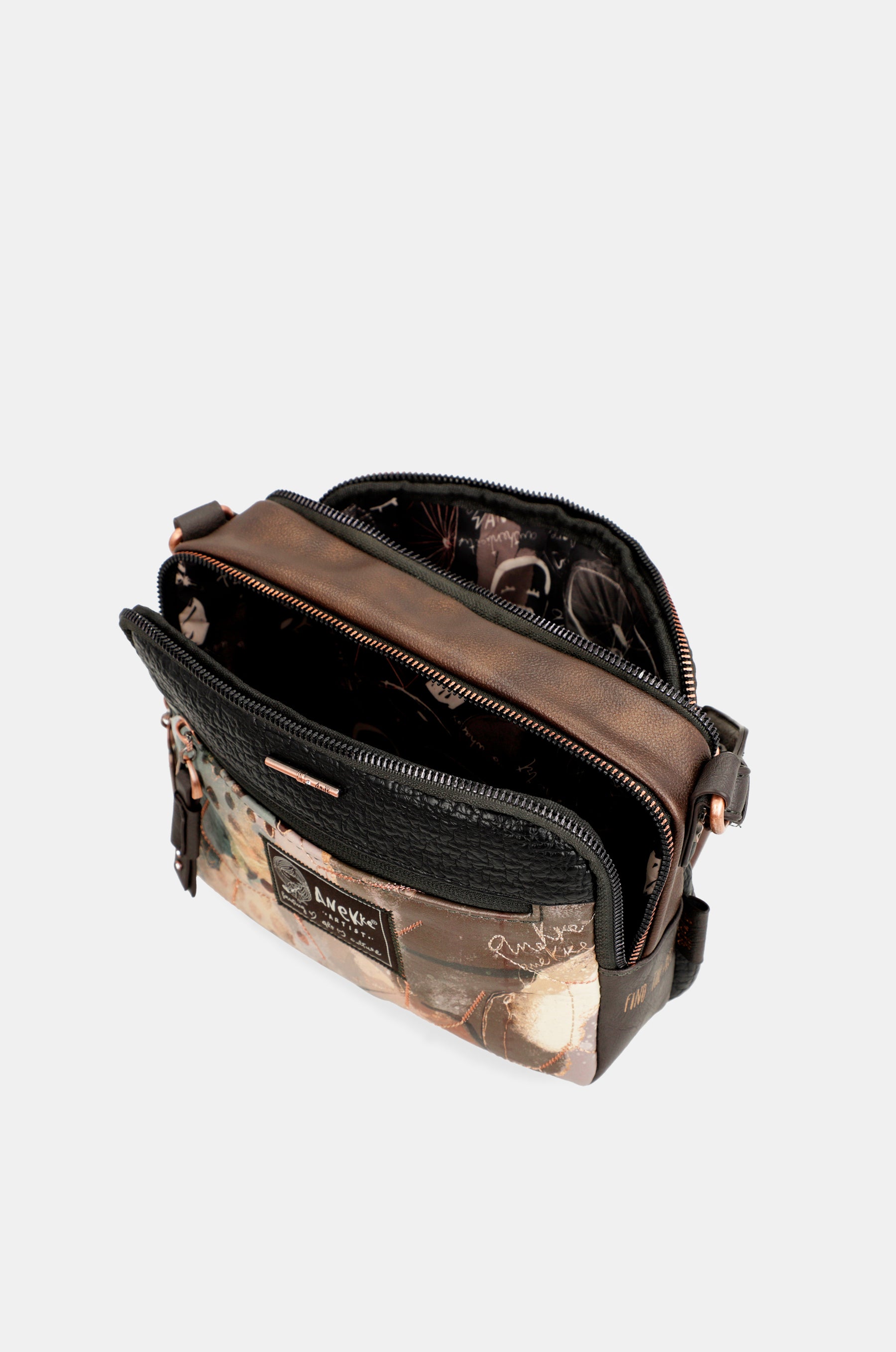 Padded Shōen-Umhängetasche mit 2 Fächern