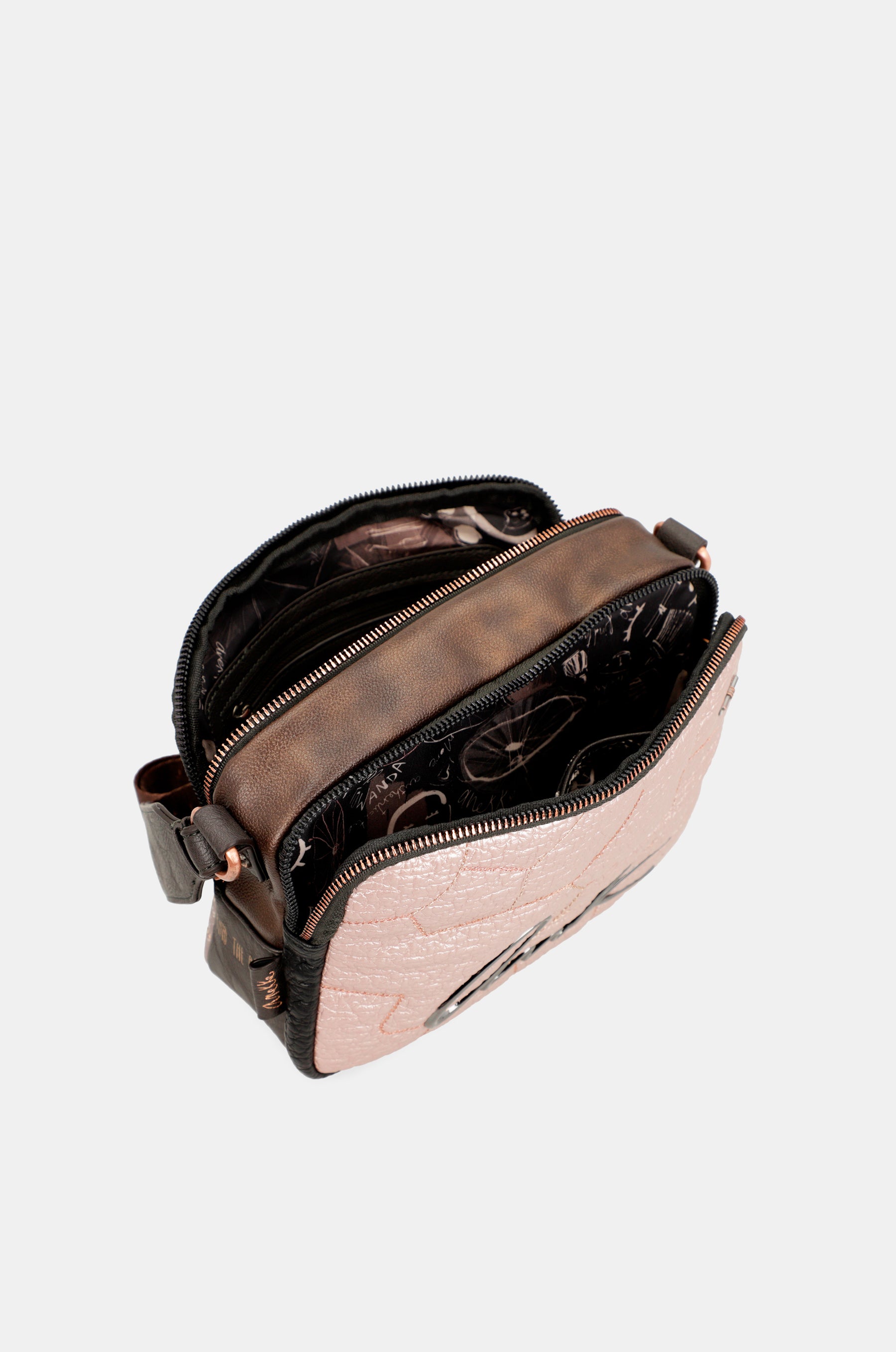 Padded Shōen-Umhängetasche mit 2 Fächern