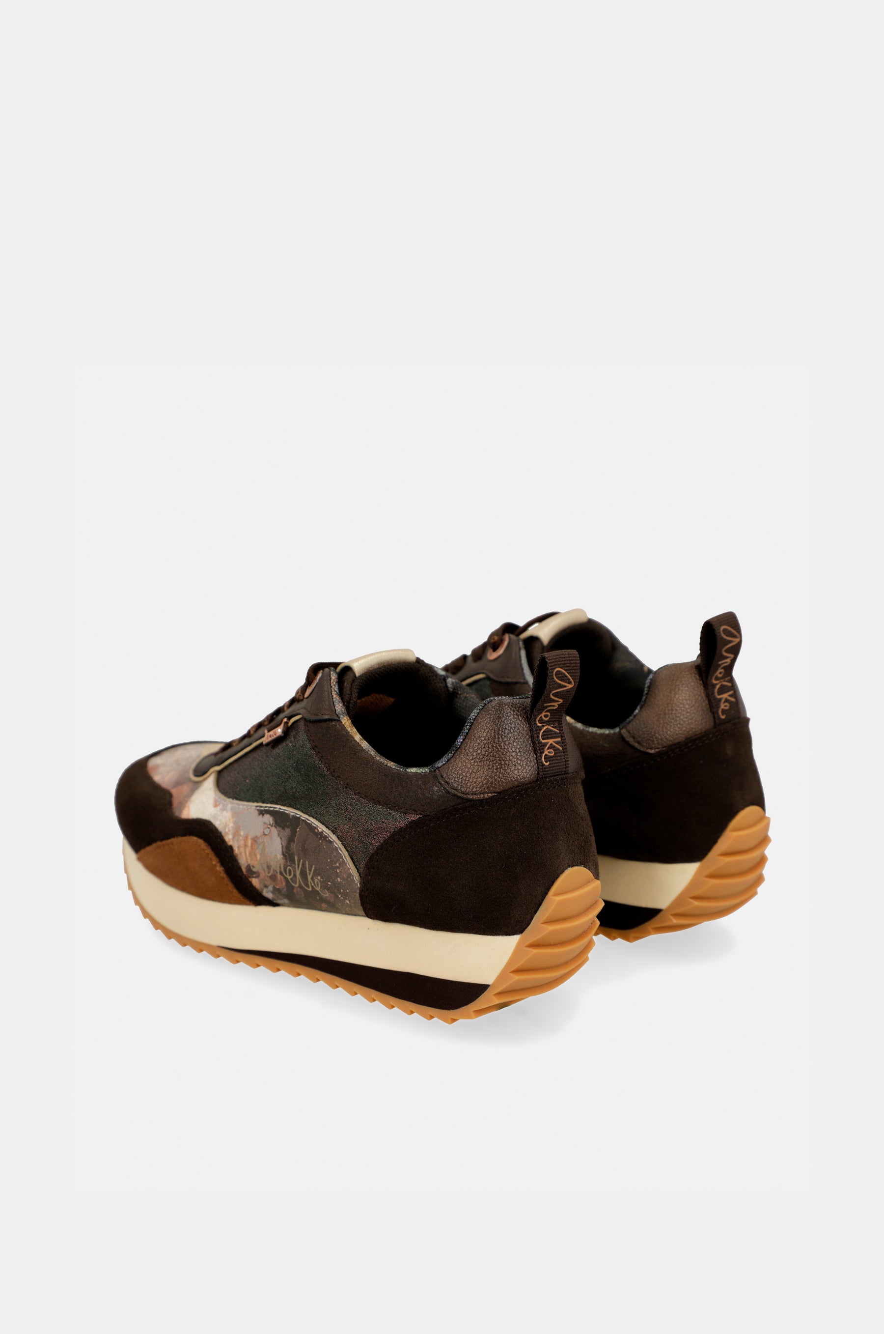 Bedruckte Sneaker in Palettenbraun