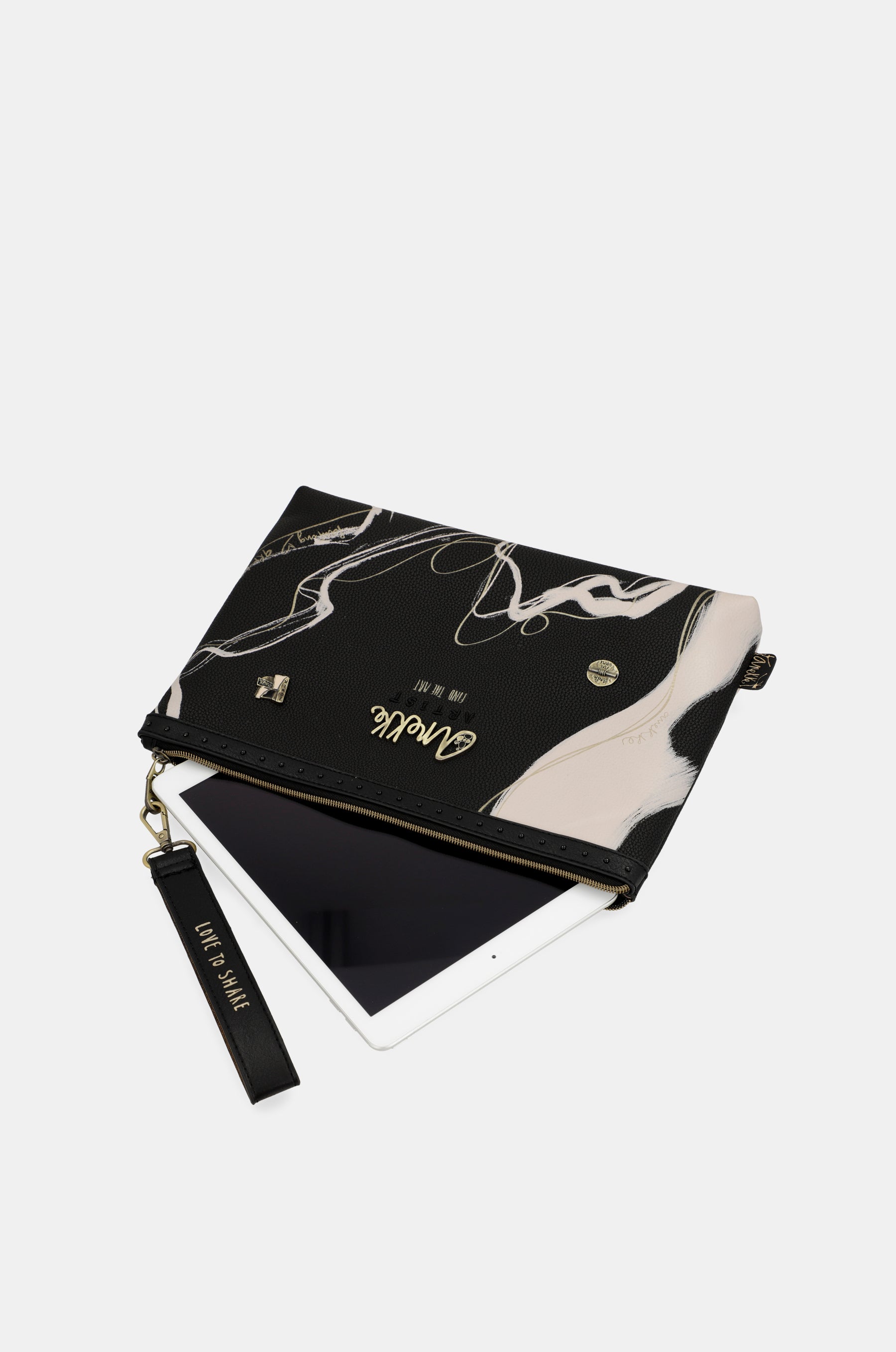 Bolso de mano negro Nature Shodō