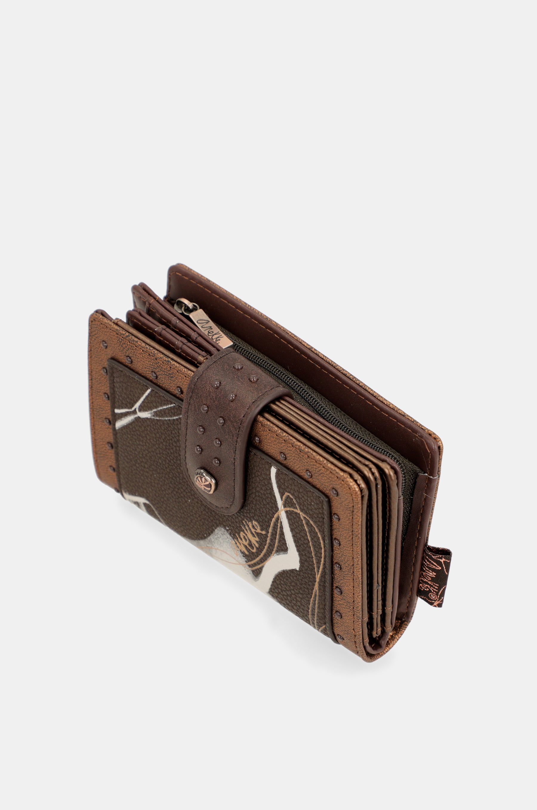 Nature Shodō braun flexible RFID-Geldbörse