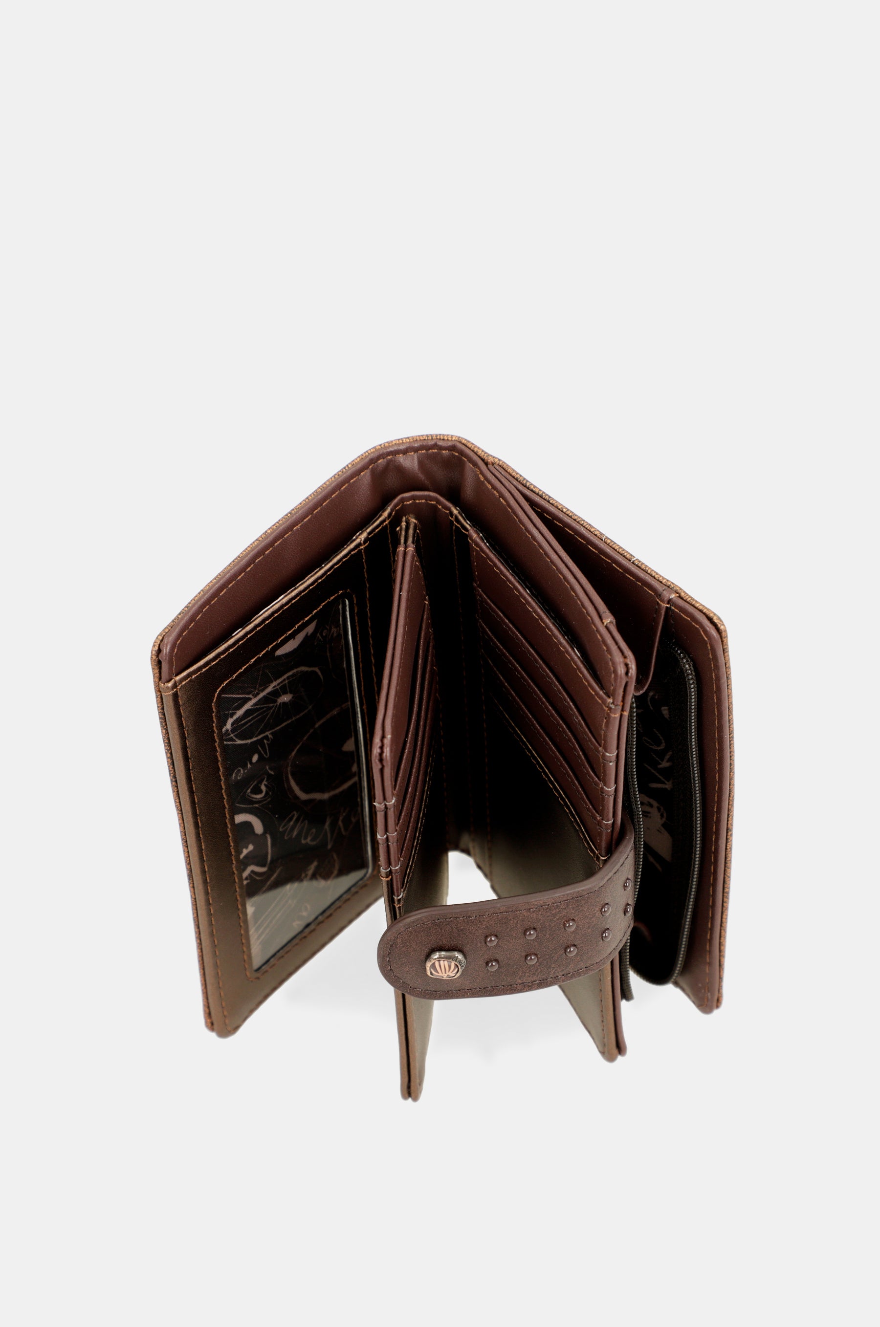 Nature Shodō braun flexible RFID-Geldbörse