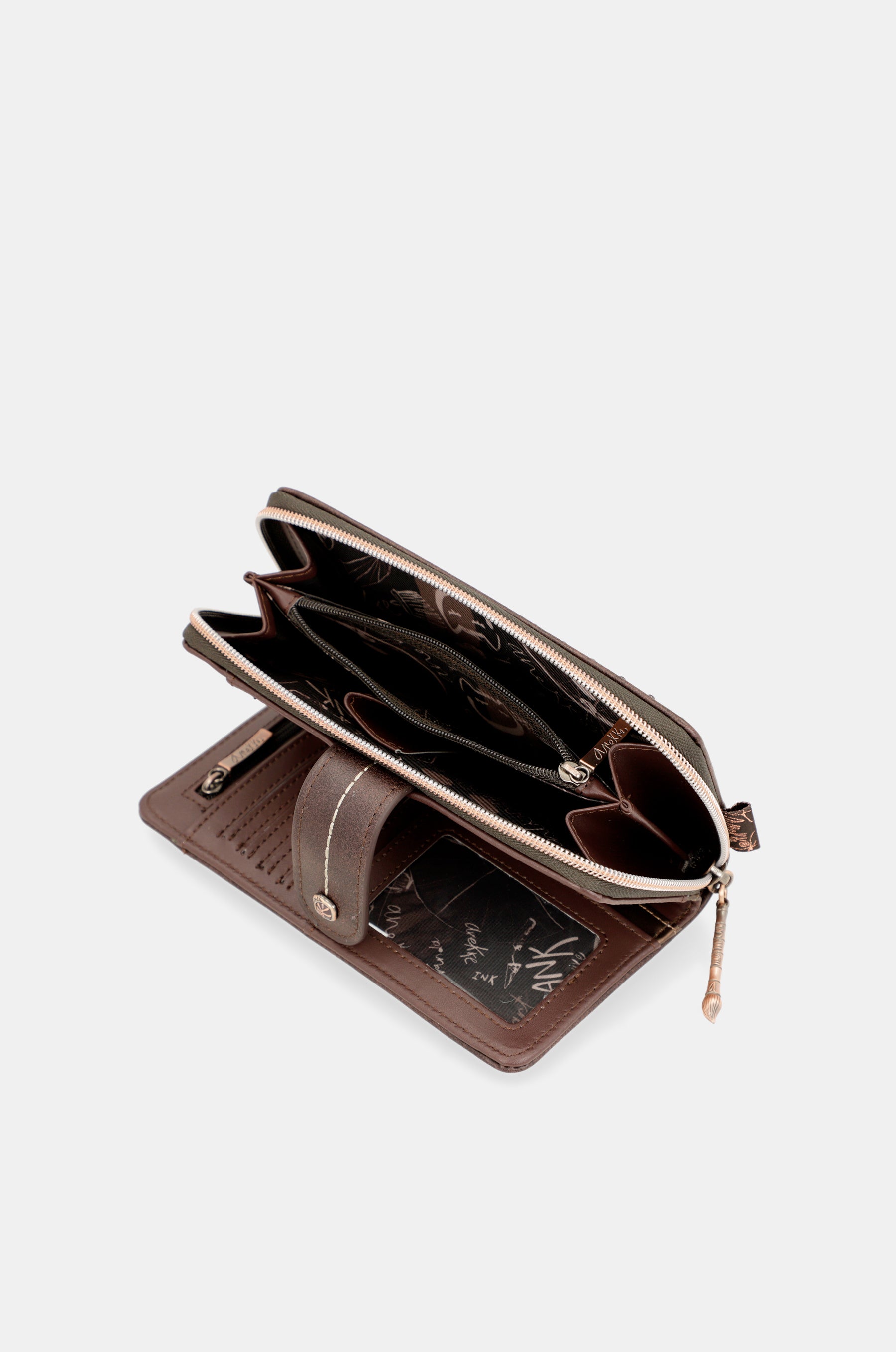 Nature Shodō Große braune RFID-Geldbörse Nature Shodō