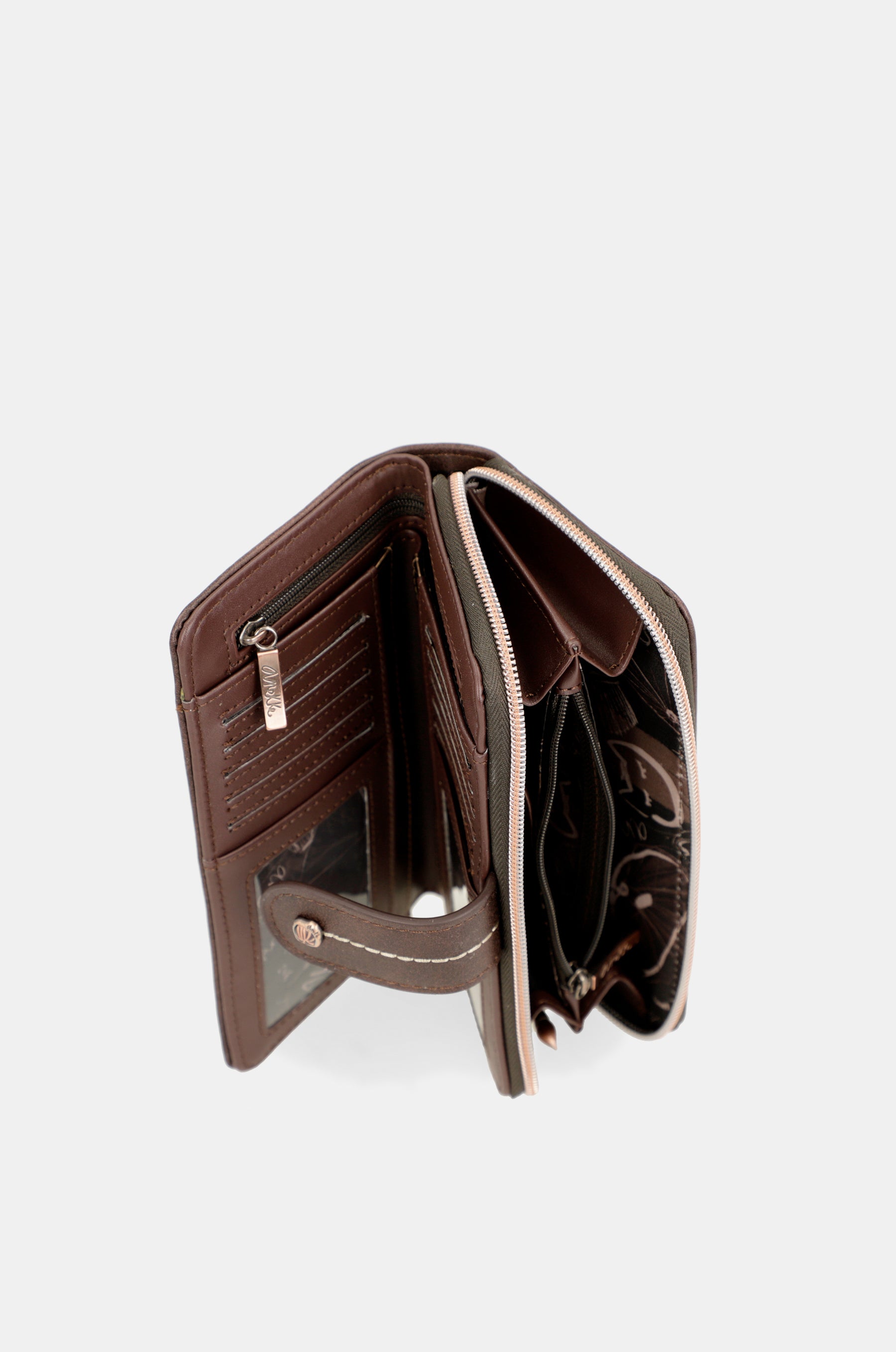 Nature Shodō Große braune RFID-Geldbörse Nature Shodō