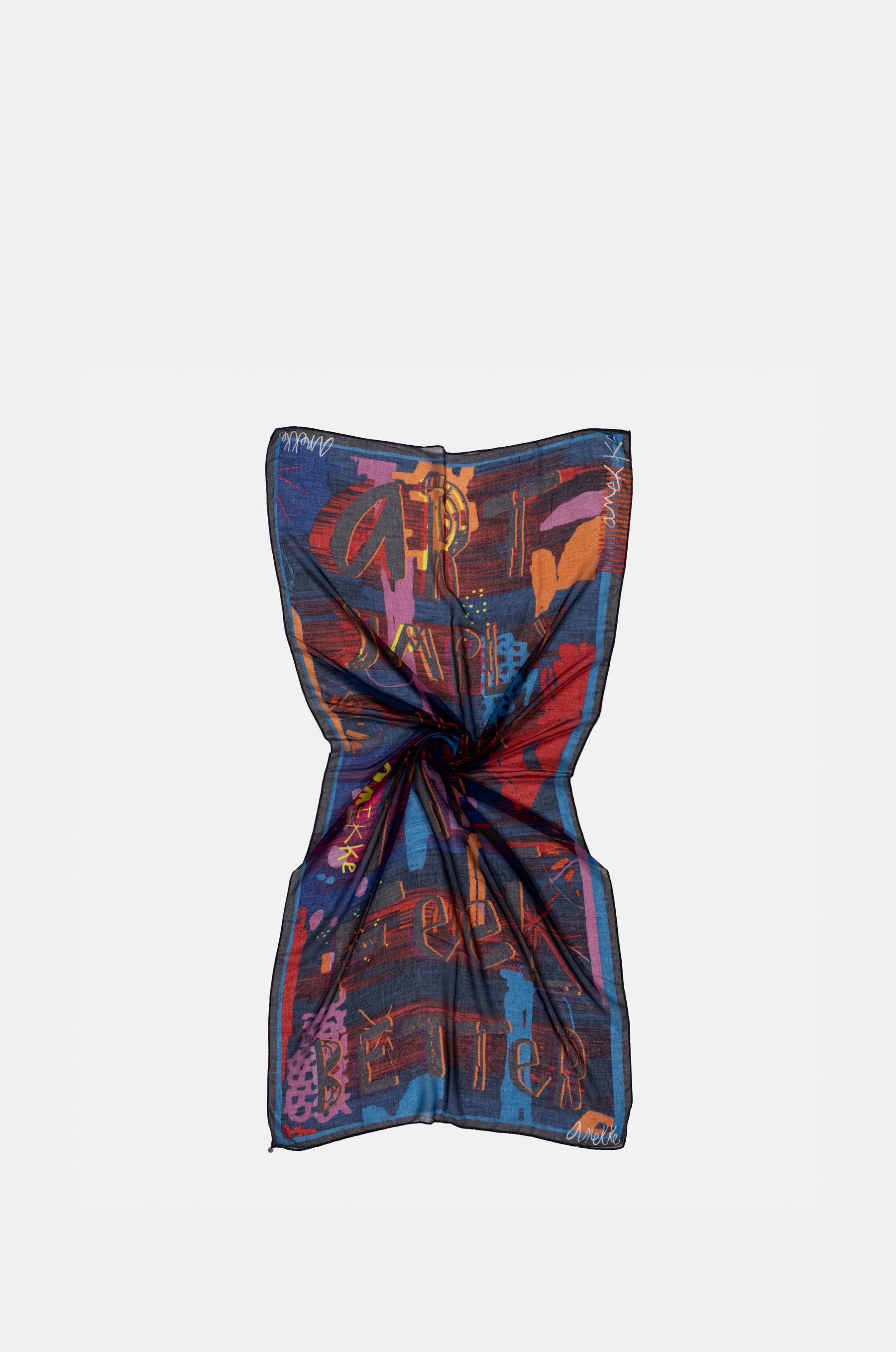 Contemporary blauer Schal