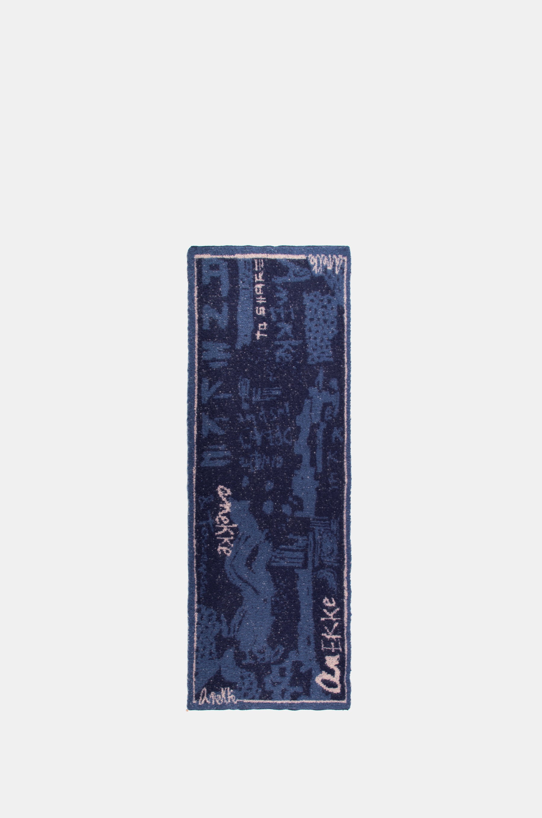 Zeitgenössischer marineblauer Schal